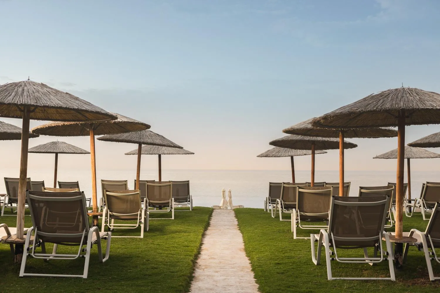 sunbed in Kalamaki Beach Hotel, Zakynthos Island