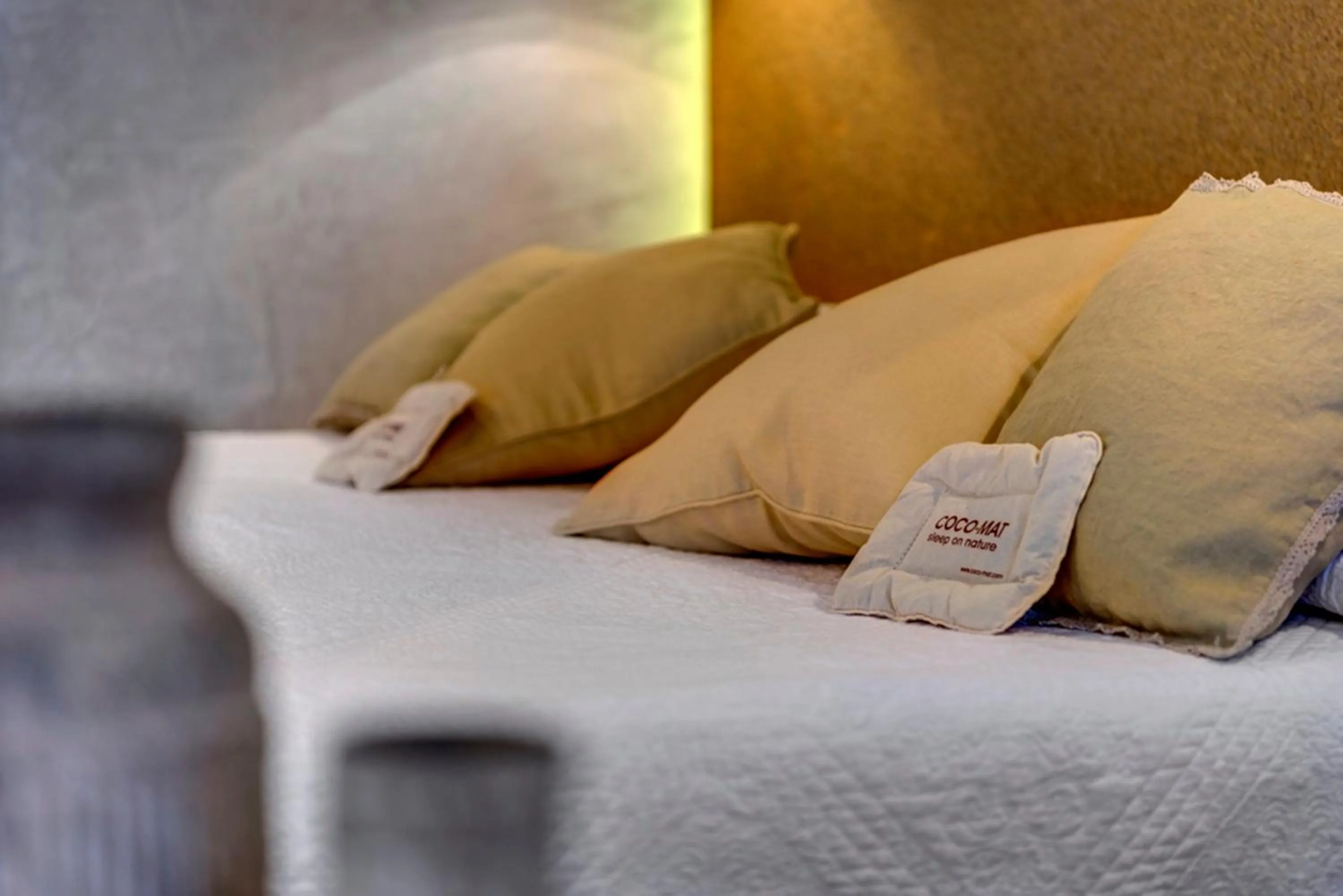 Decorative detail, Bed in Nissaki Beach Hotel