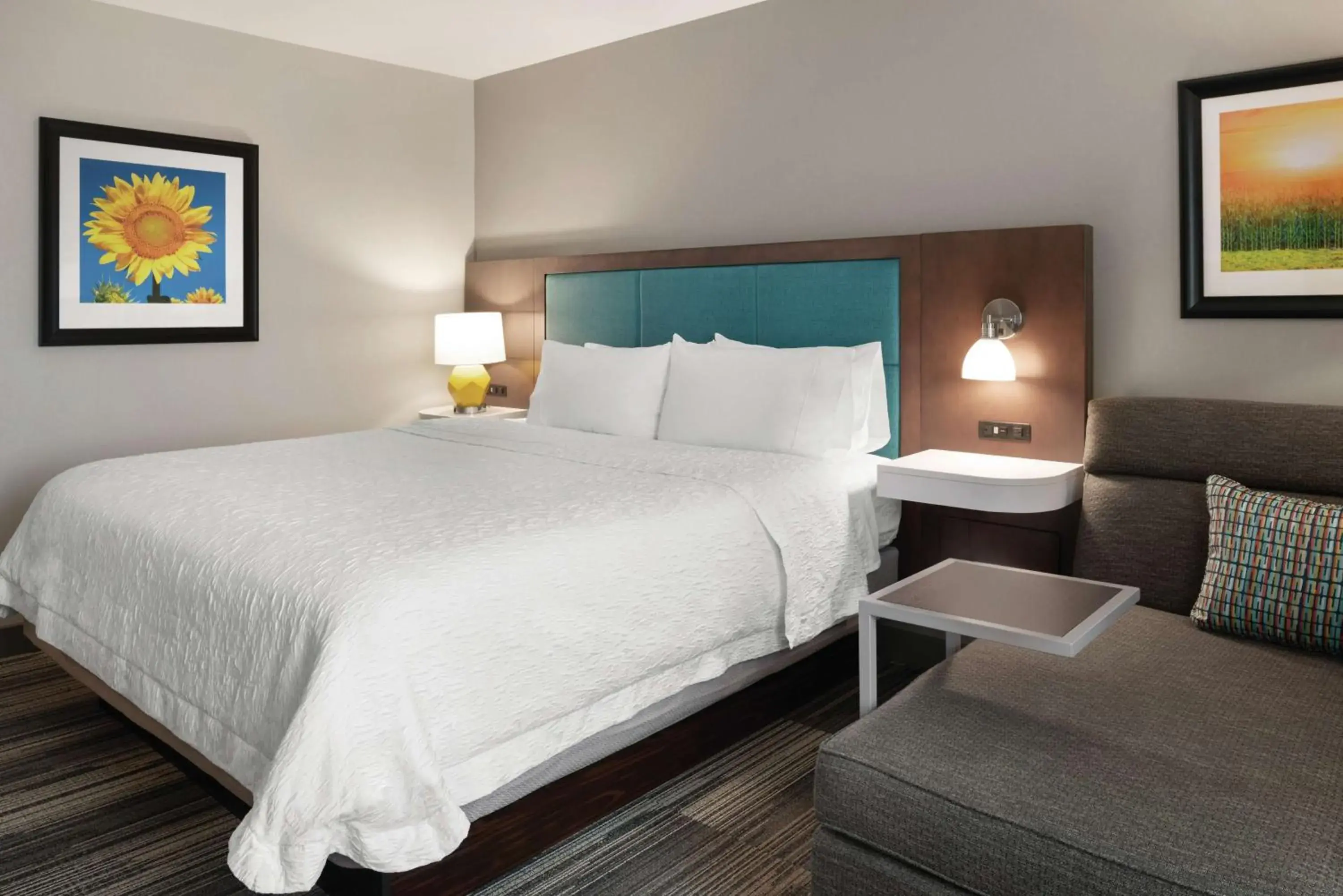 Living room, Bed in Hampton Inn Champaign Southwest Living room, Bed in Hampton Inn Champaign Southwest