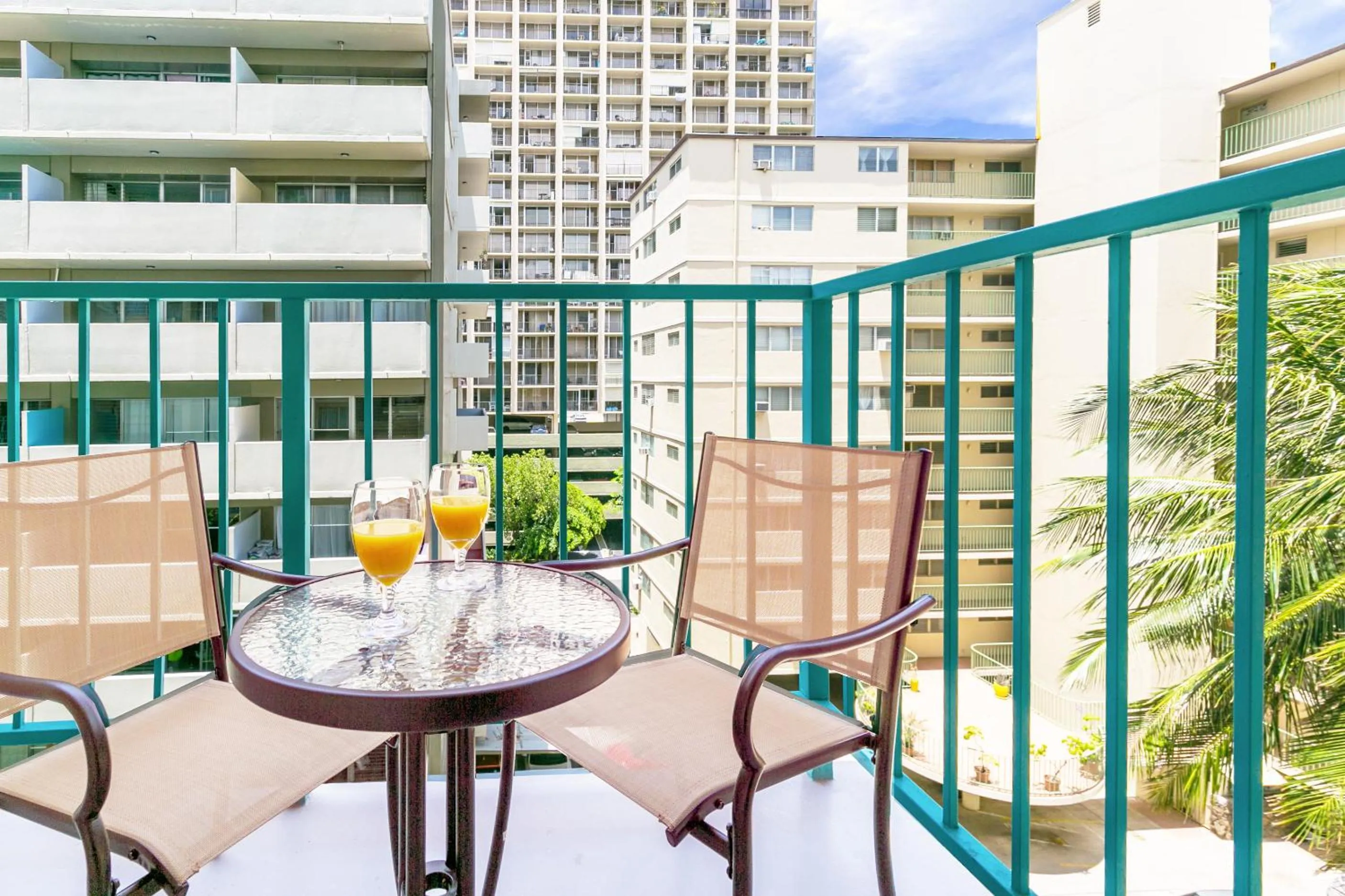 Balcony/Terrace in City View Studio with Pool Access in Aloha Surf!