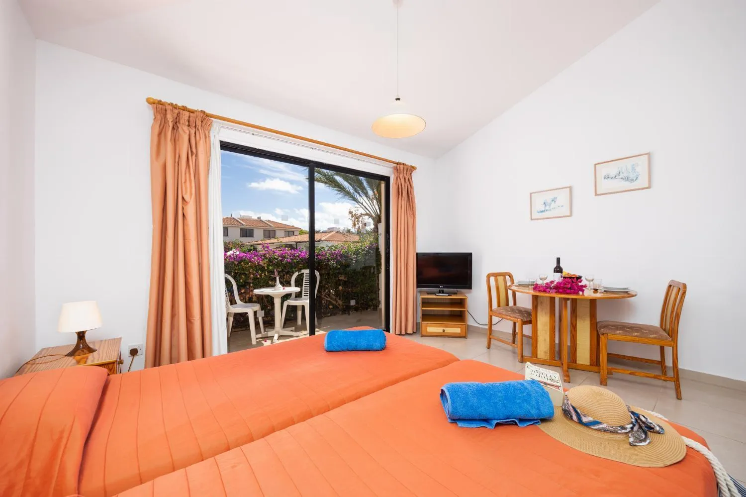 Bed in Tavros Hotel Apartments