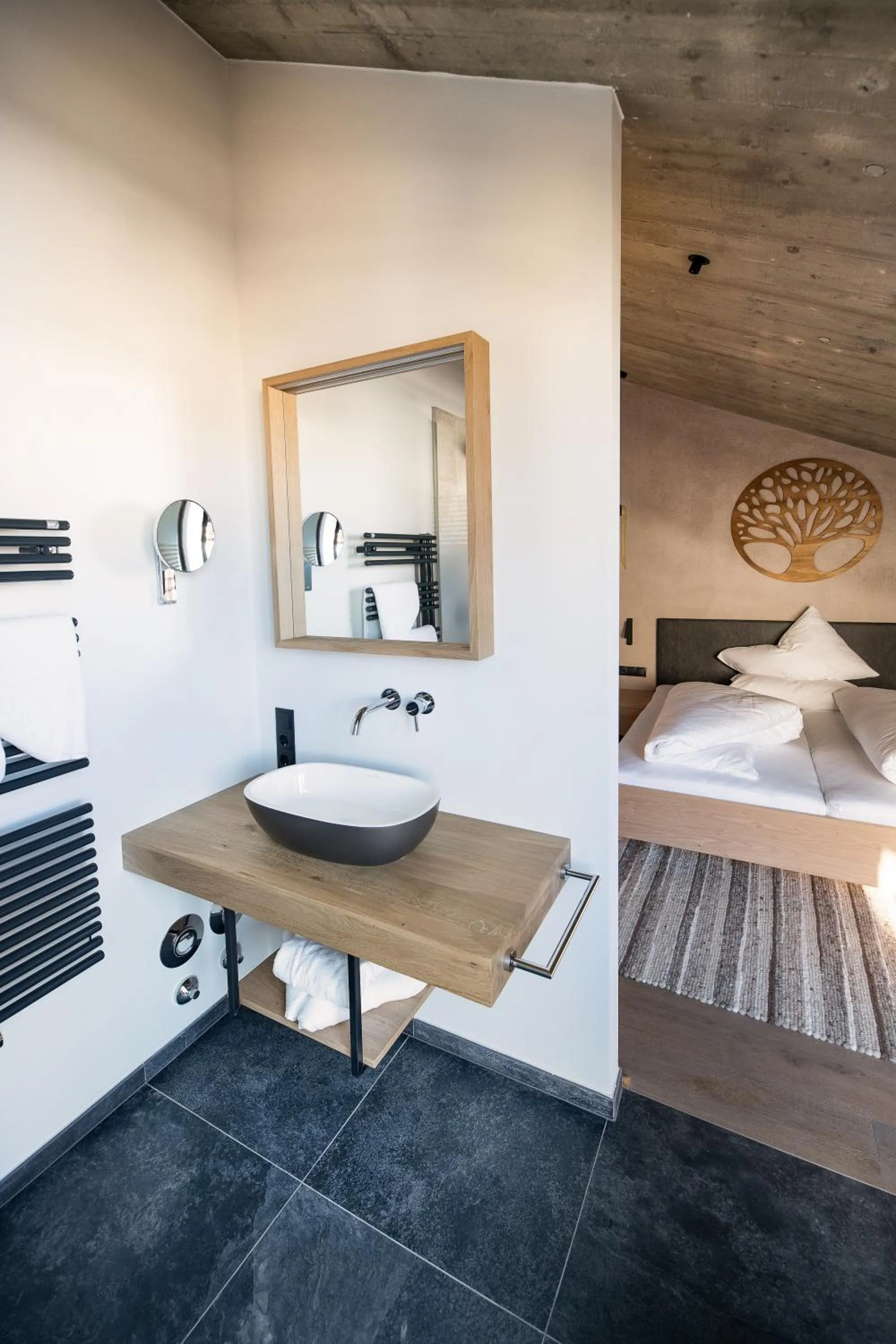 Bathroom, Bed in Glanz & Glory Appartements Längenfeld