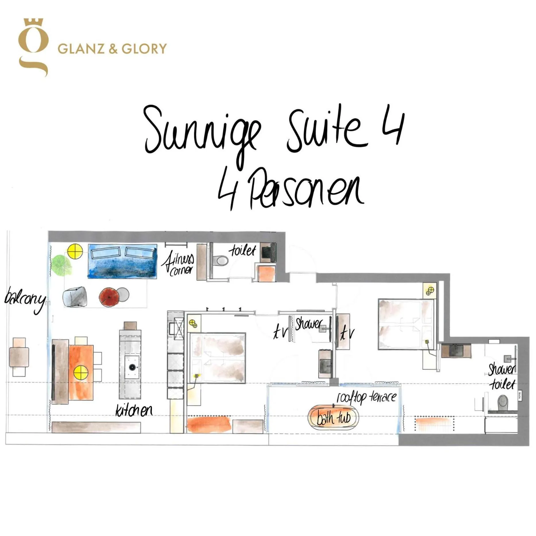 Floor plan in Glanz & Glory Appartements Längenfeld