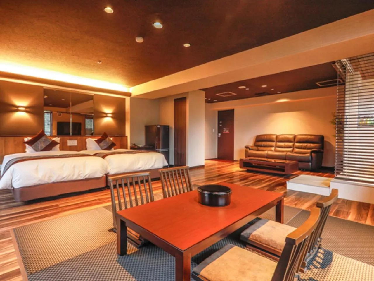 Photo of the whole room, Bed in LiVEMAX RESORT Aki Miyajima