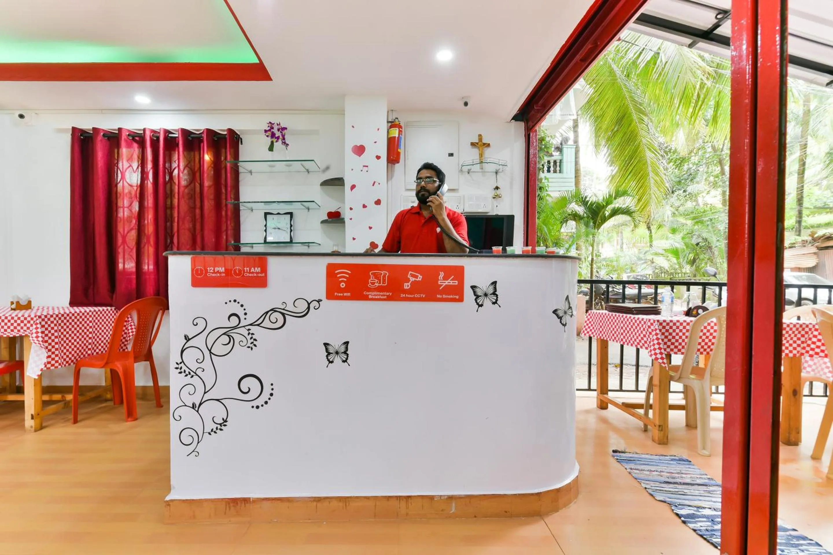 Lobby or reception in Hotel O Route Near Calangute Beach