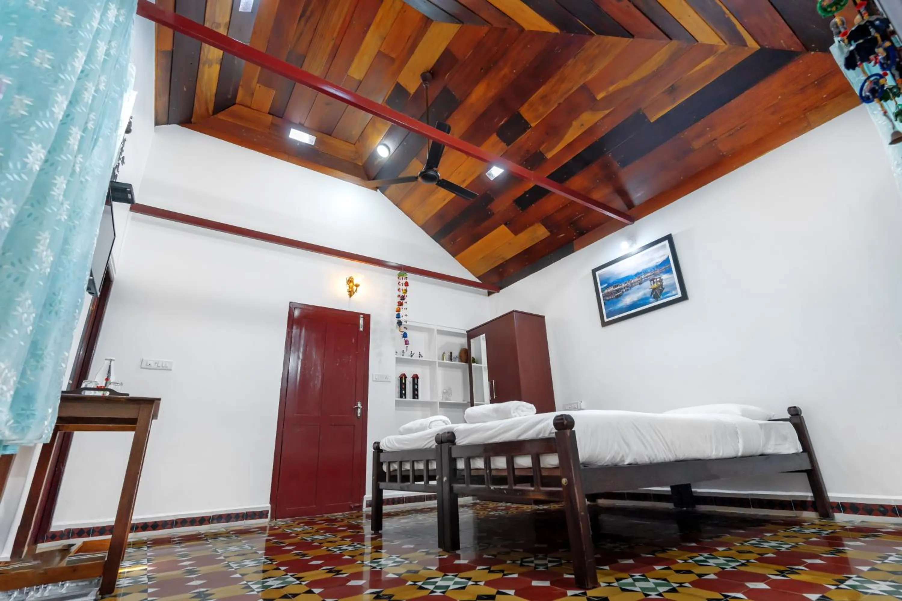 Bed in Anamala Serenity Homestay Kerala