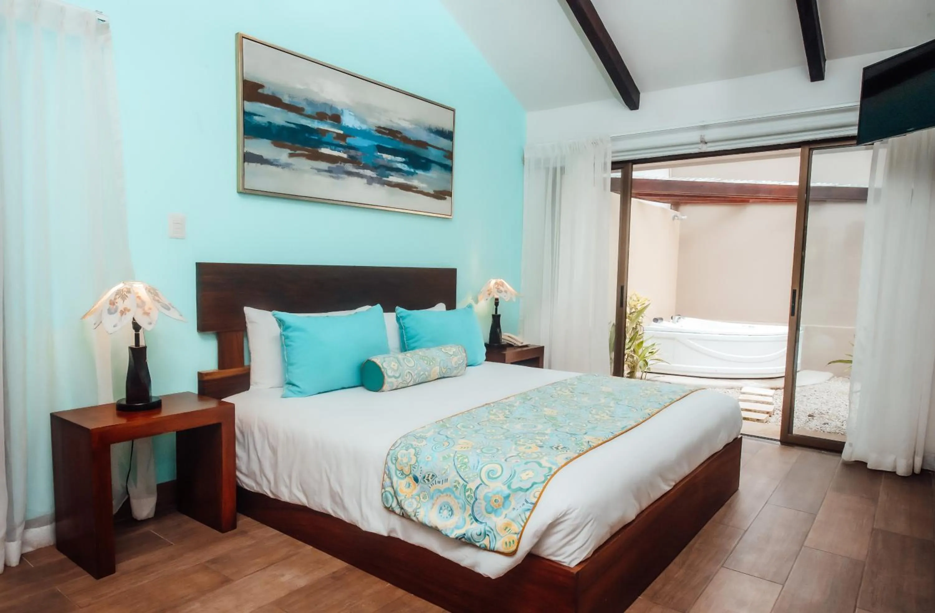 Photo of the whole room, Bed in Bahia del Sol Beach front Boutique Hotel