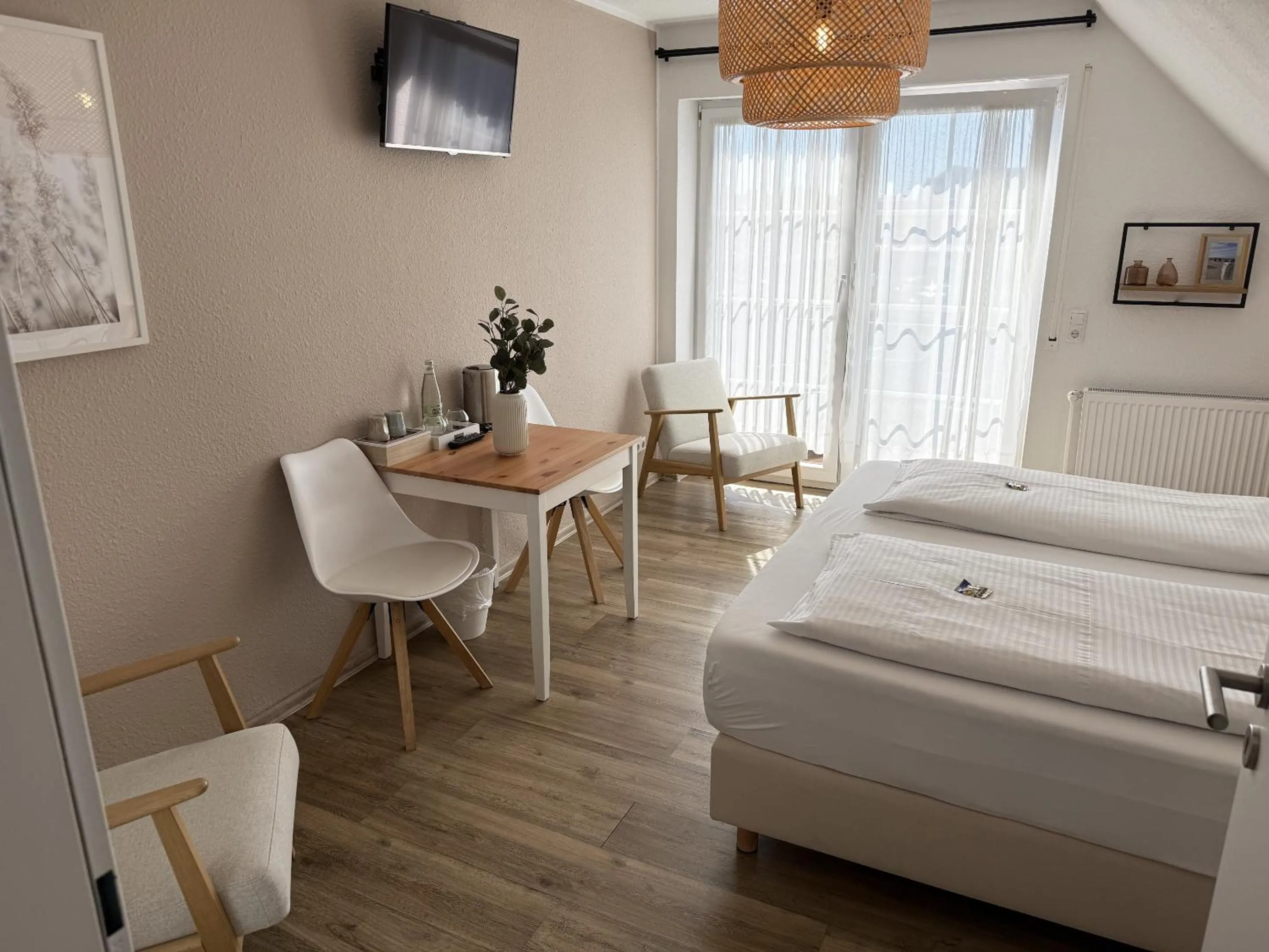 Bedroom, Bed in Pension Frisia