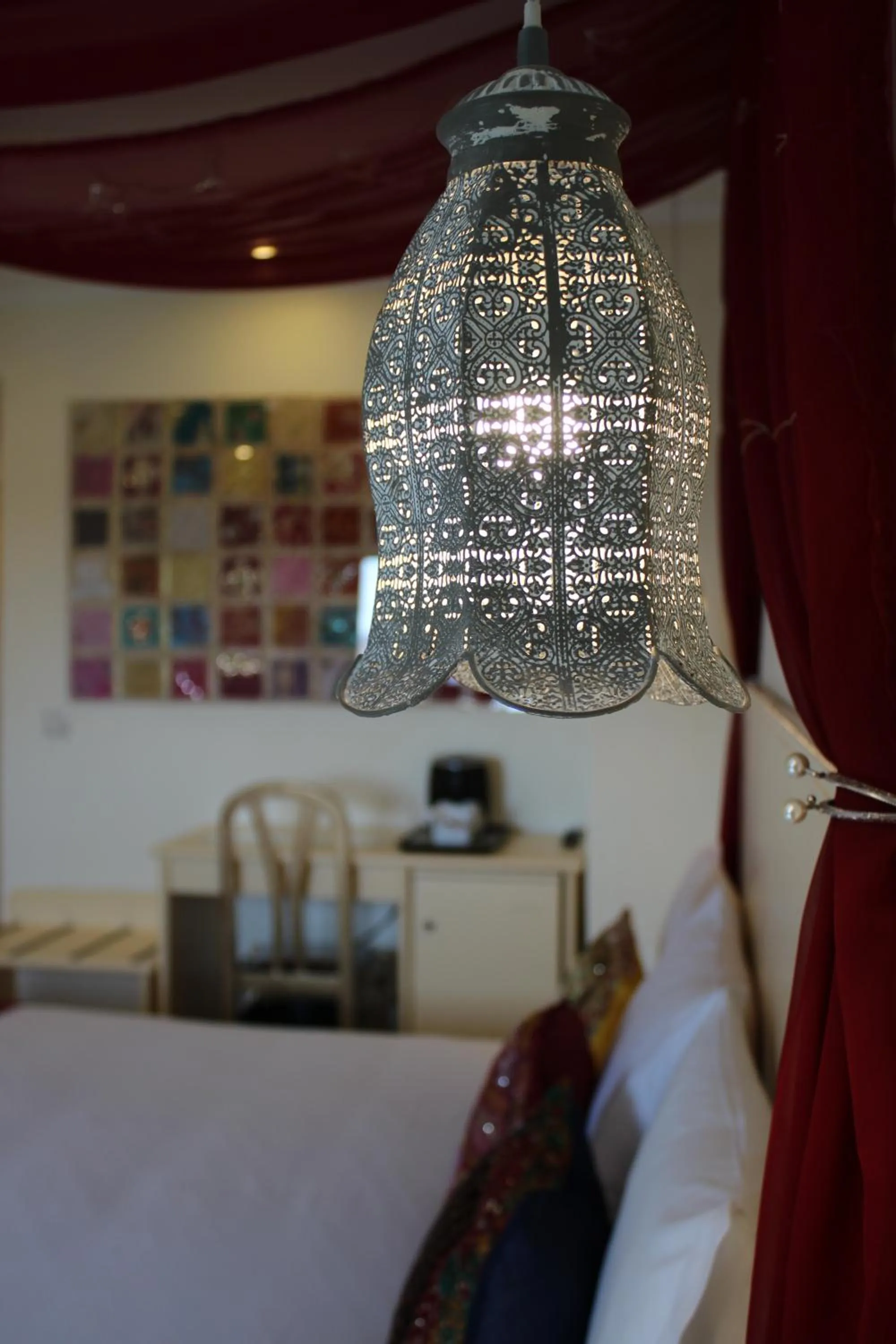 Decorative detail, Bed in Hotel A.S. Lisboa