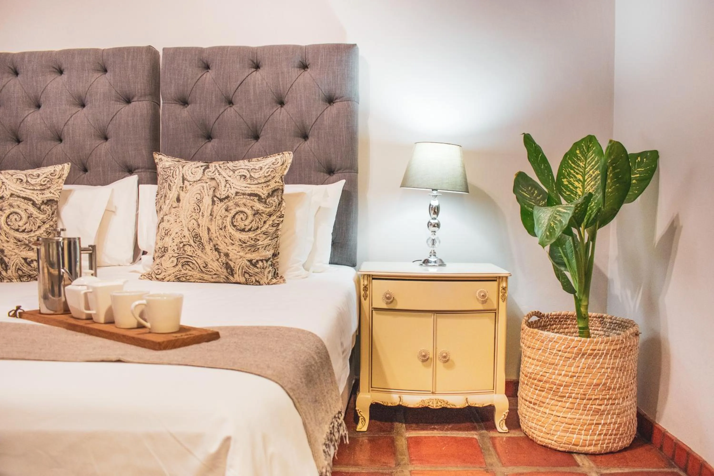 Bed in Olive Tree Lodge