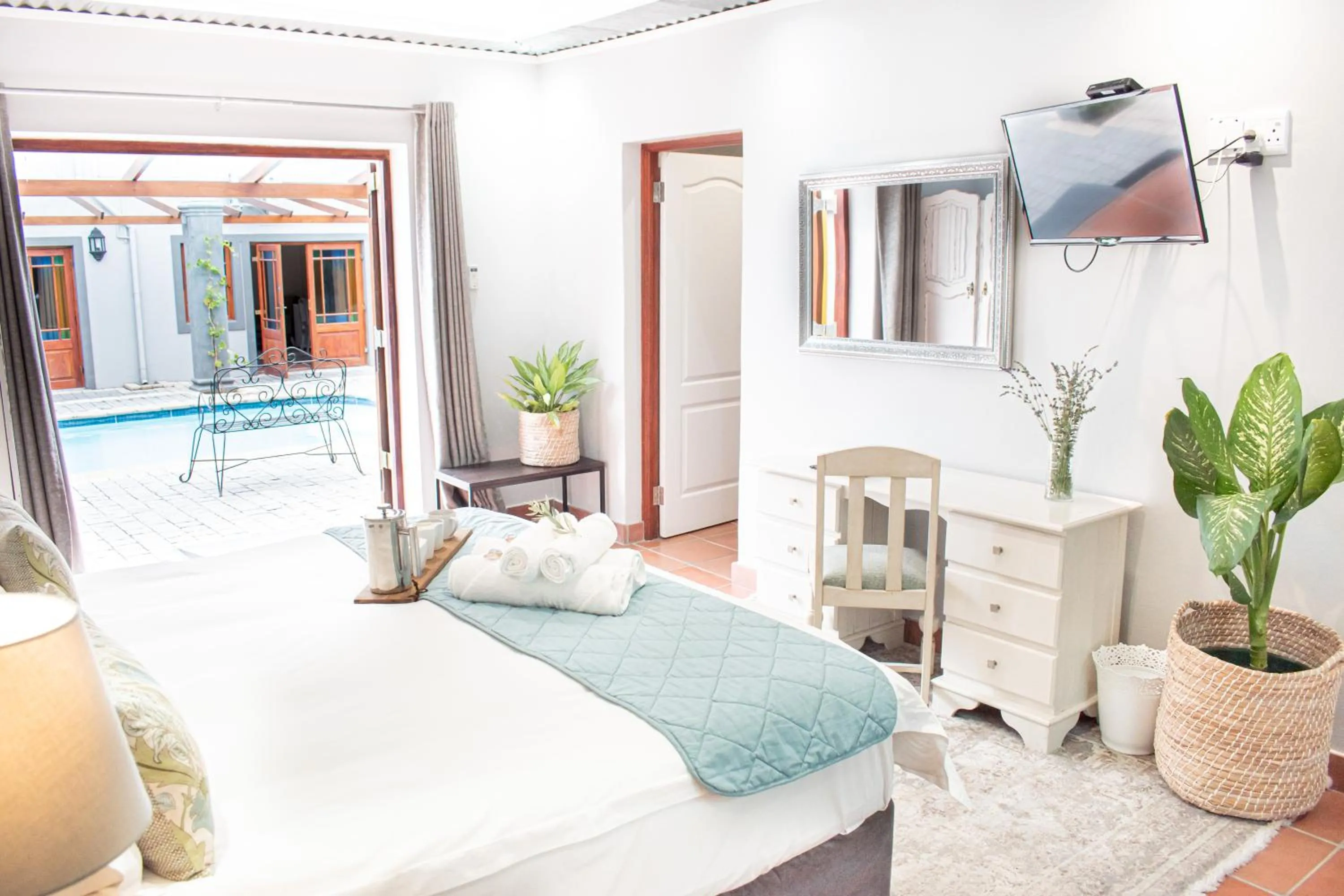 Bed in Olive Tree Lodge
