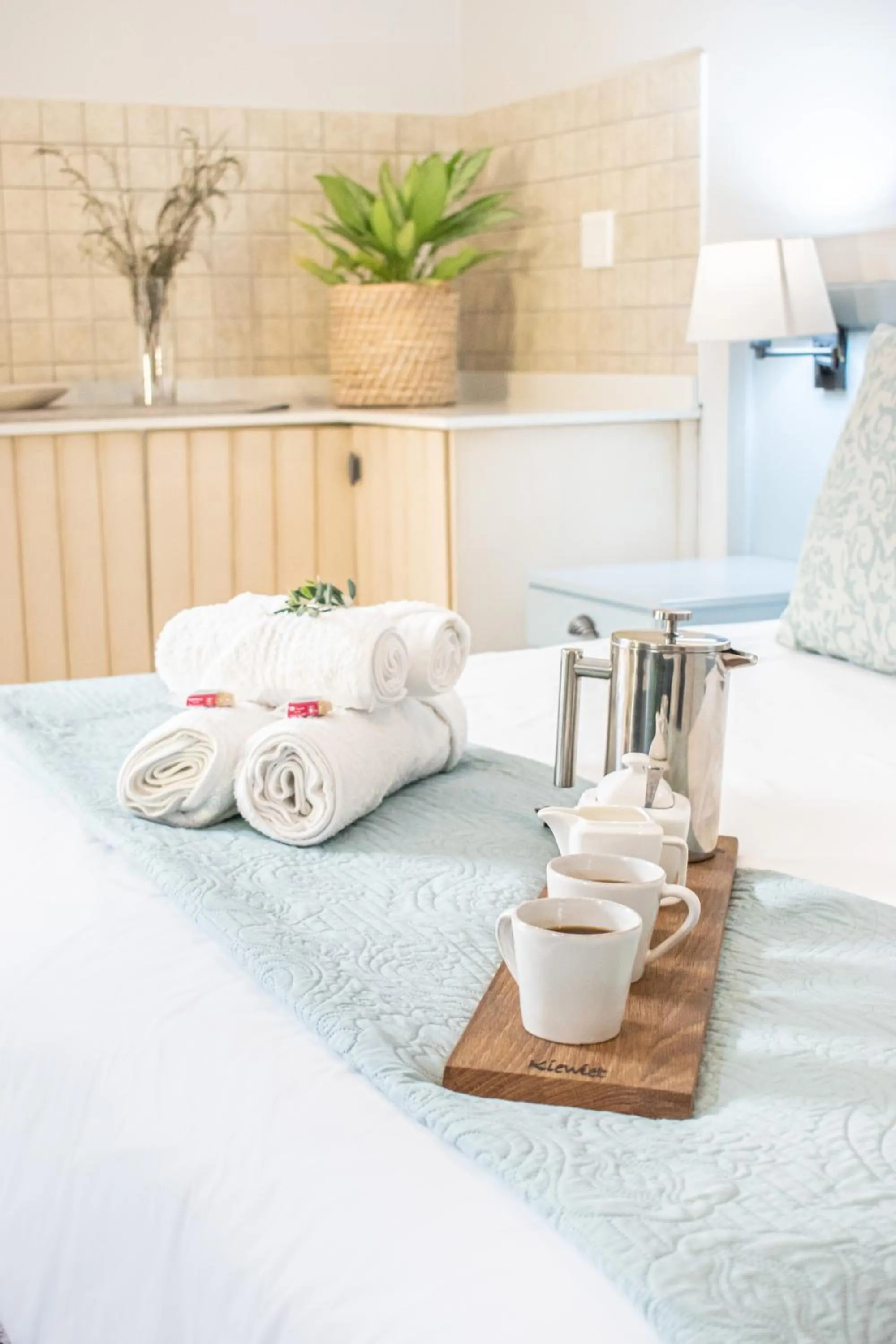 Bed in Olive Tree Lodge