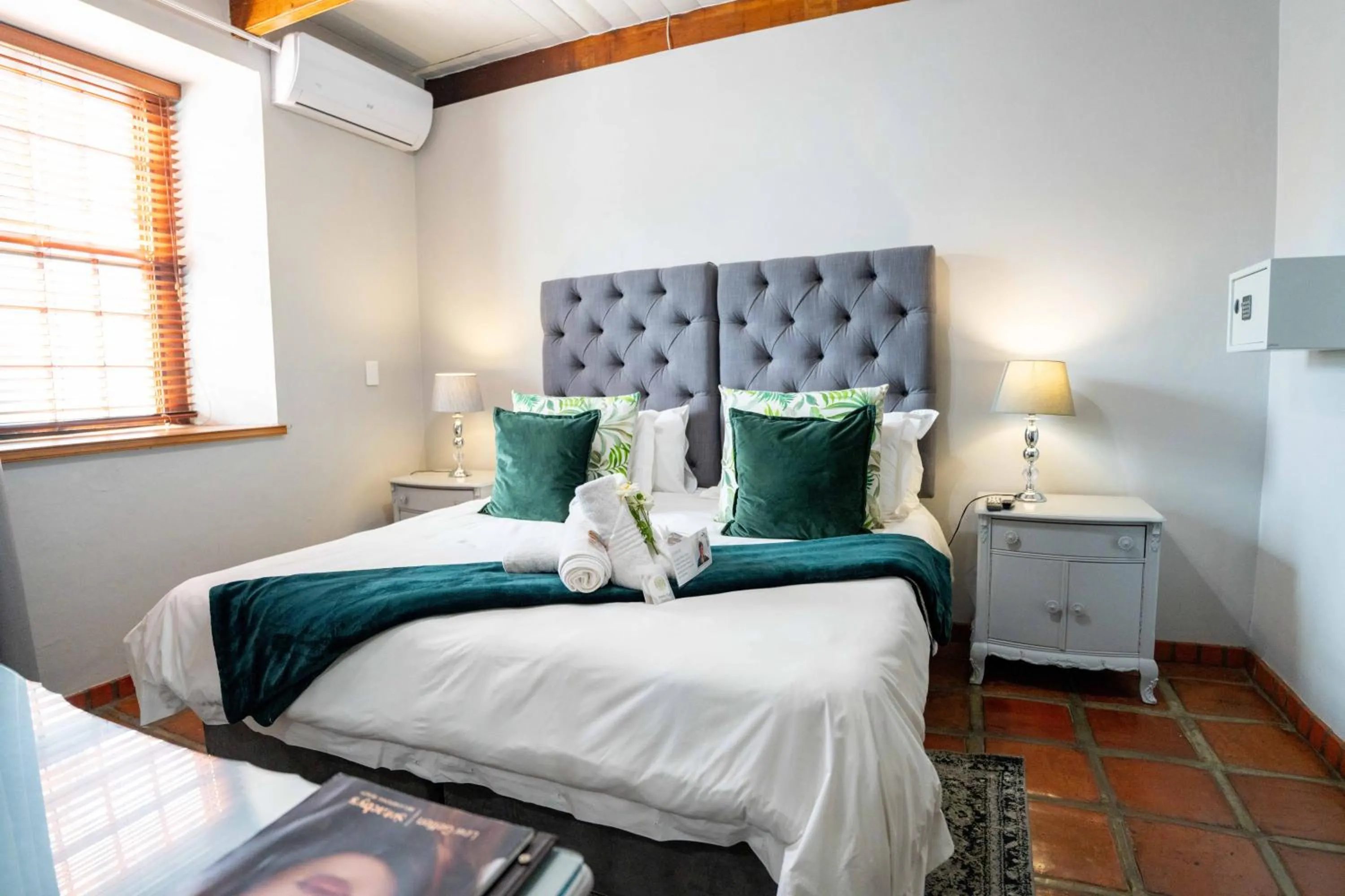 Bed in Olive Tree Lodge