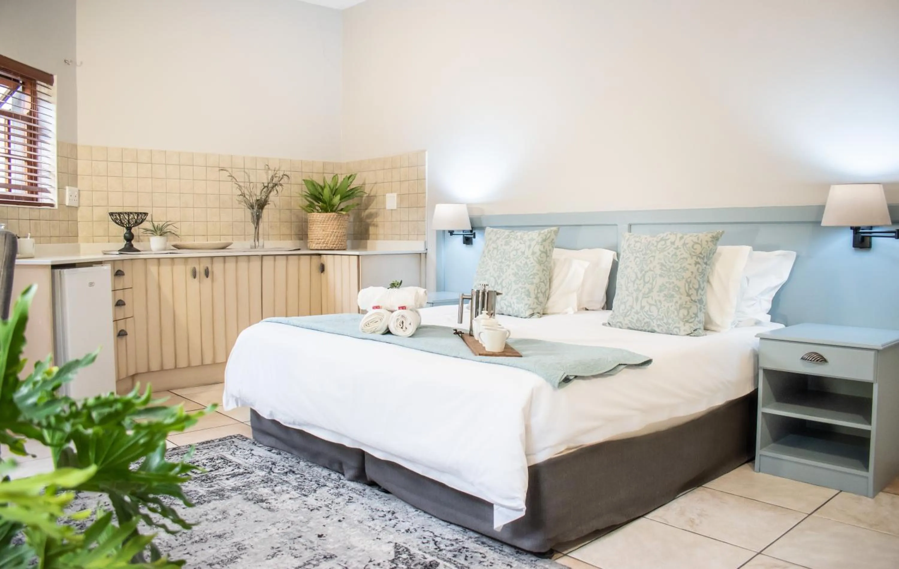 Bed in Olive Tree Lodge