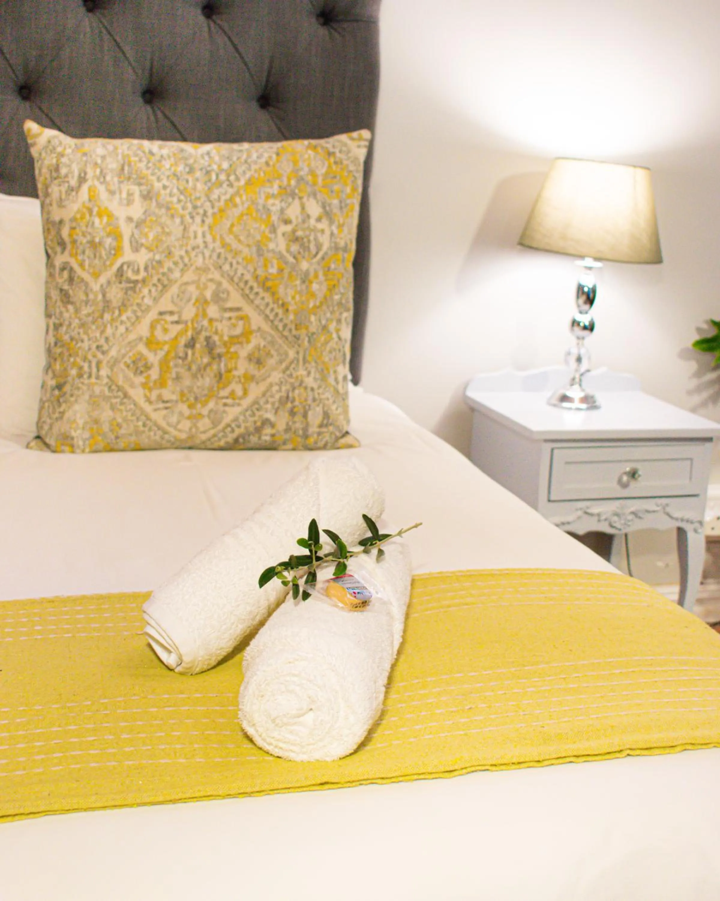 Bed in Olive Tree Lodge