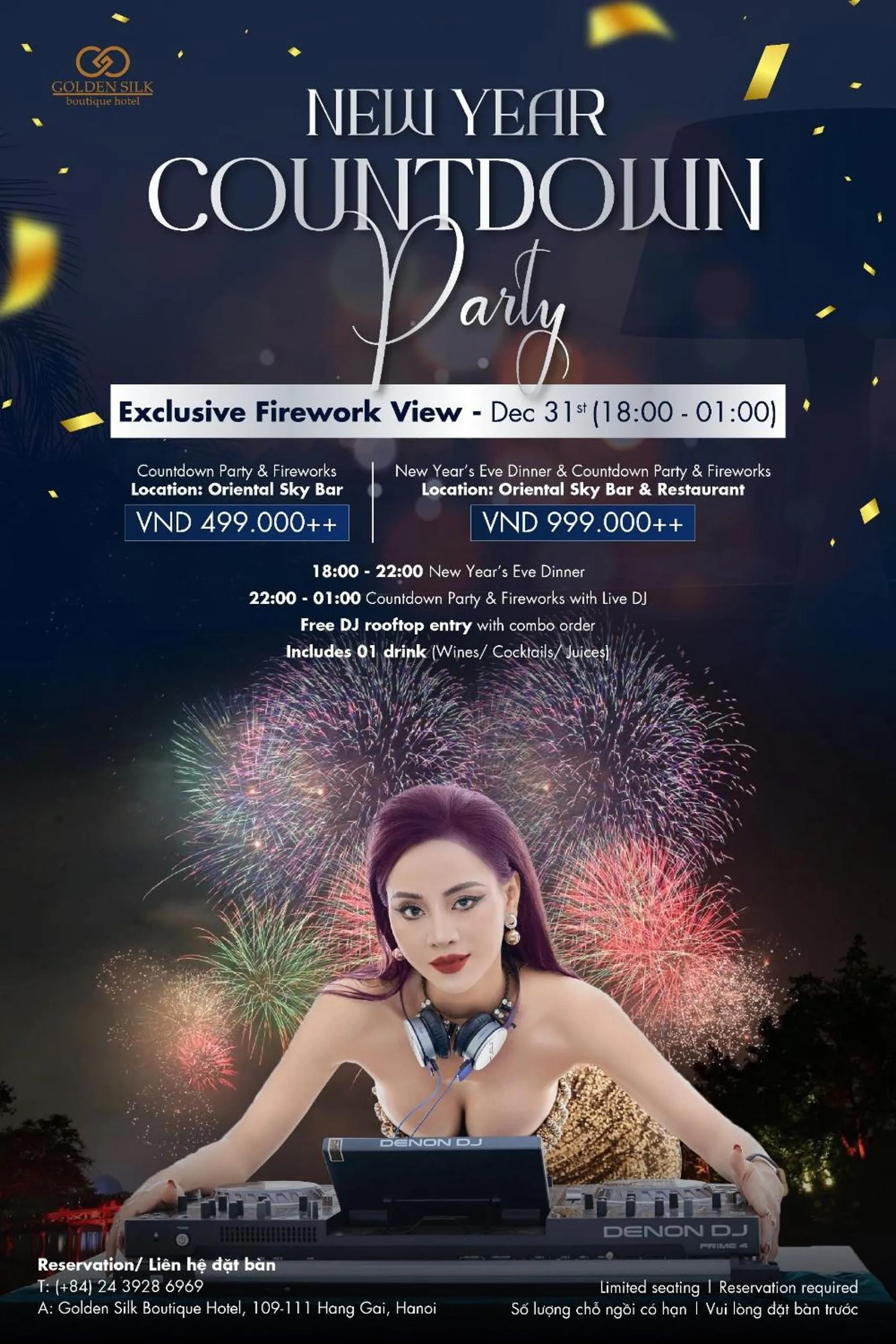 Food and drinks in Golden Silk Boutique Hotel