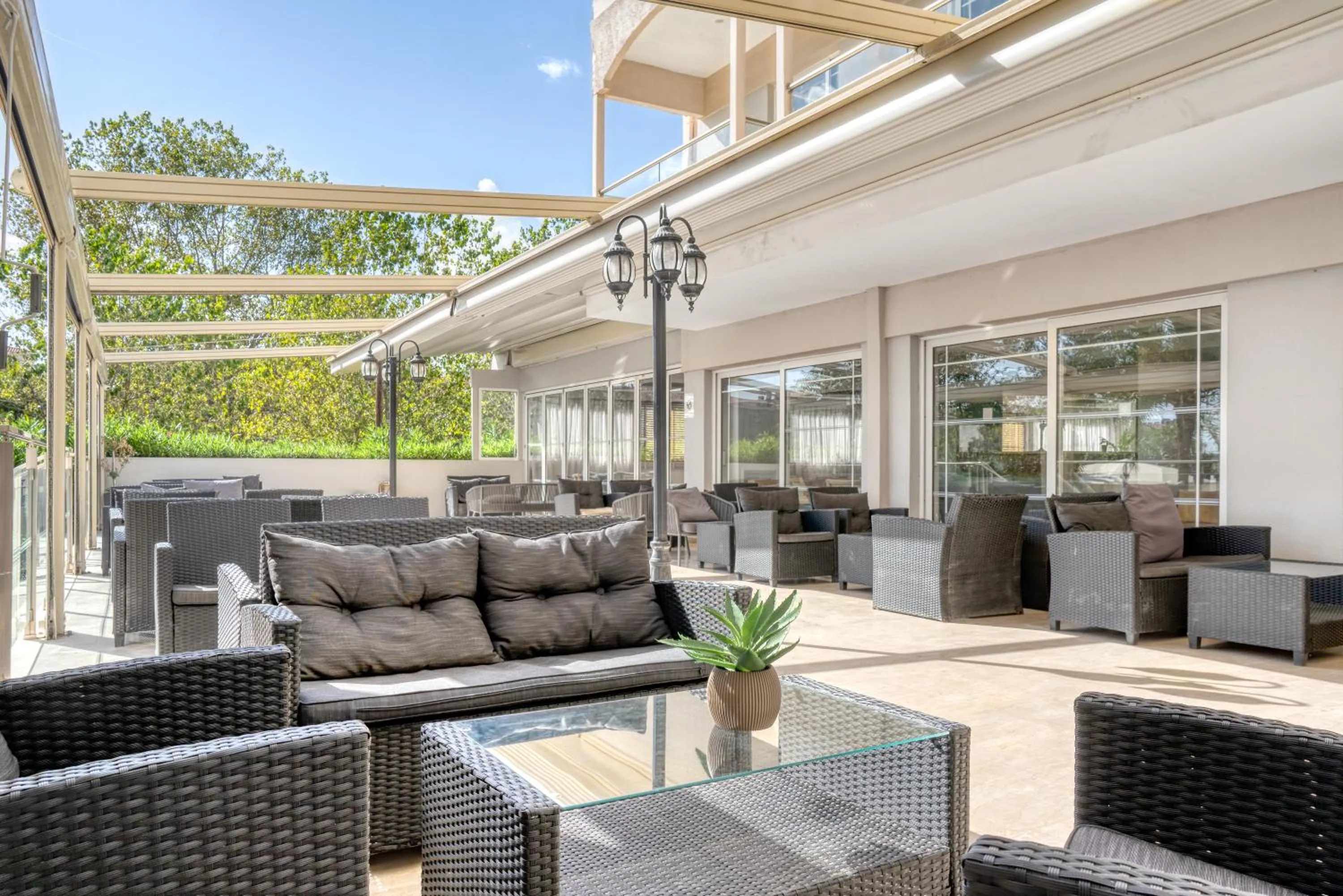 Seating area in Poseidon Beach Hotel