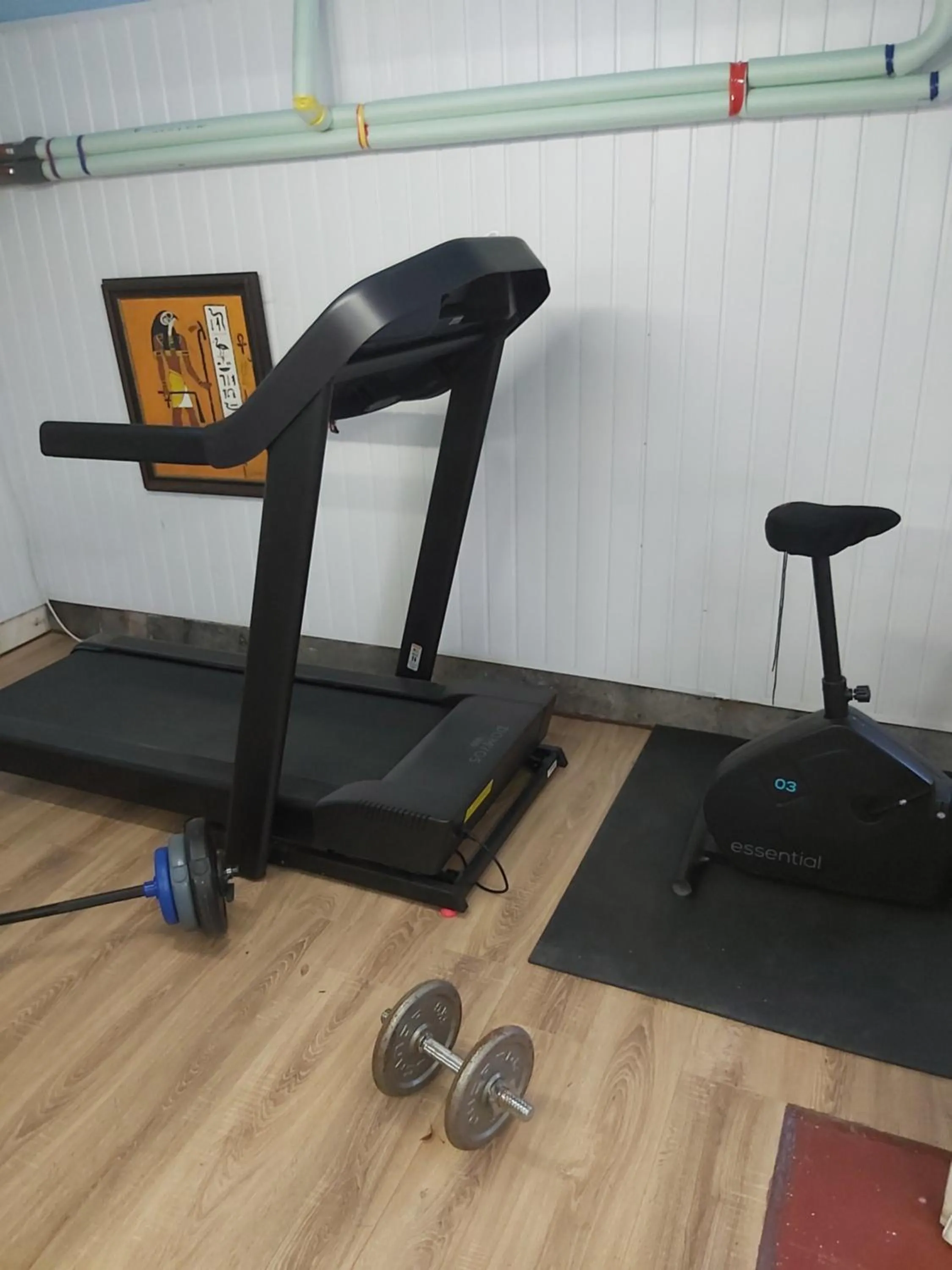 Fitness centre/facilities in Château Lambert Moulinsart Hotel, shuttle airport, long term parking, snooker, large terrasse, dinner, breakfast