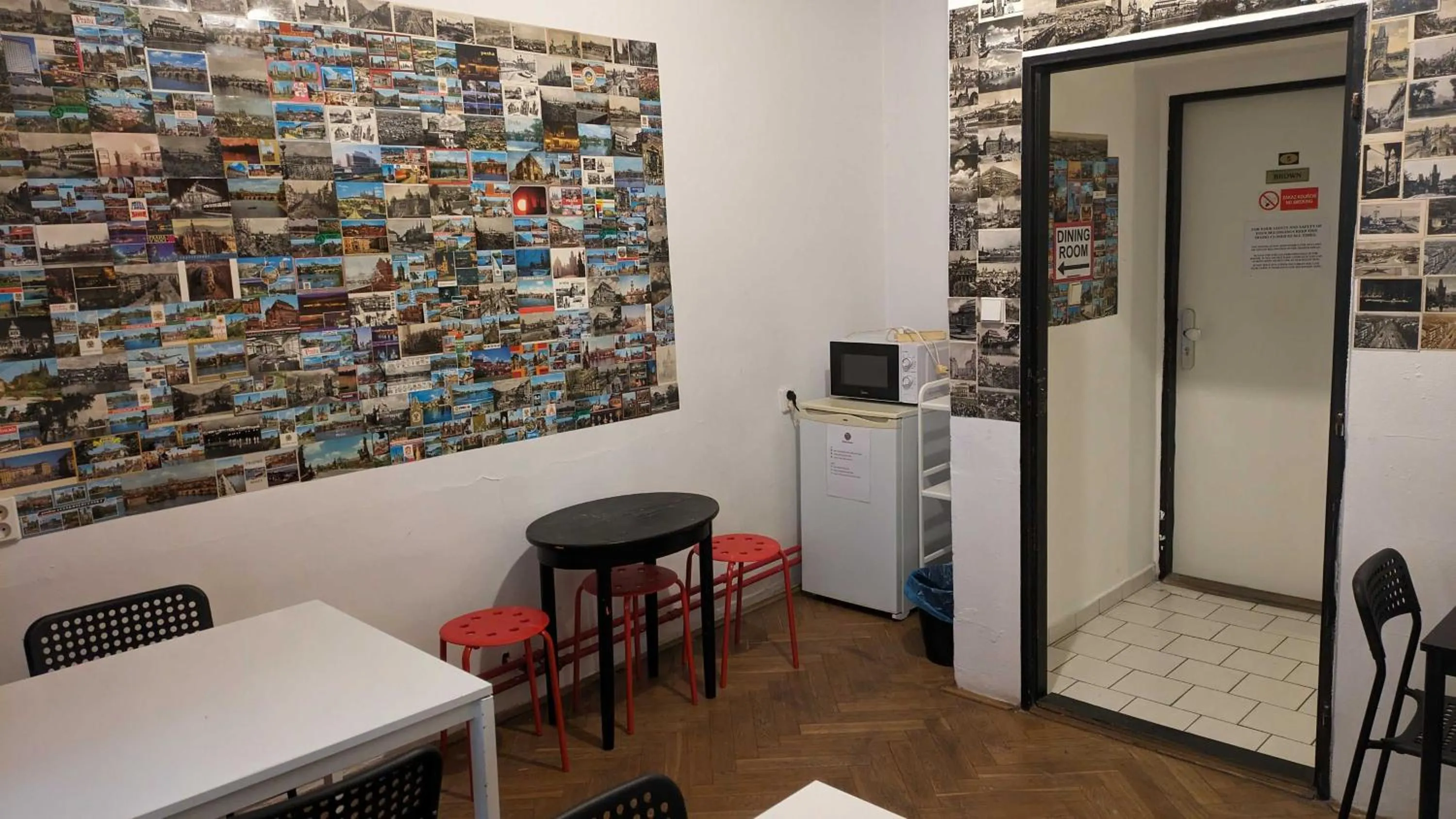 Dining area in Clown and Bard Hostel