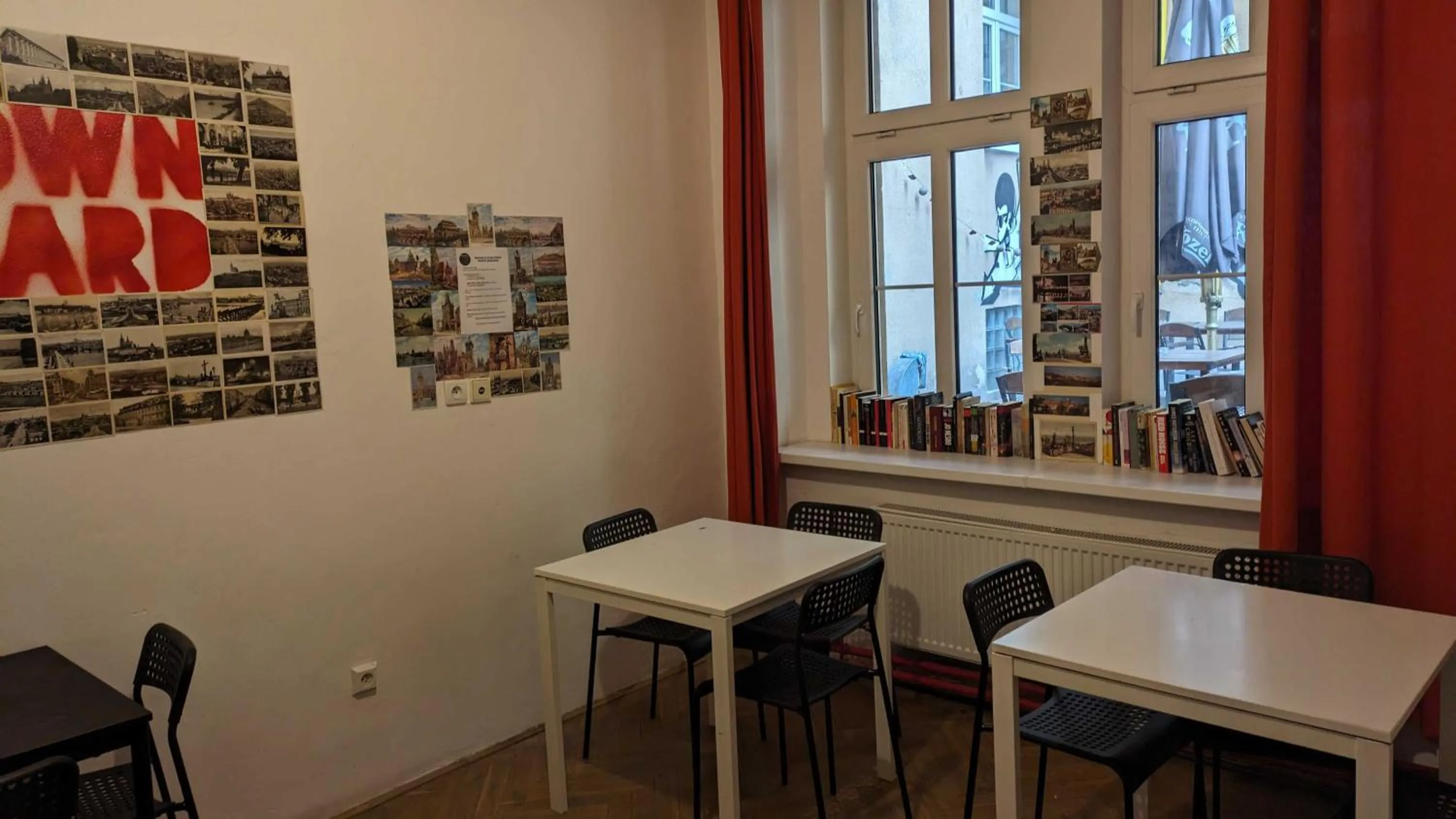 Dining area in Clown and Bard Hostel