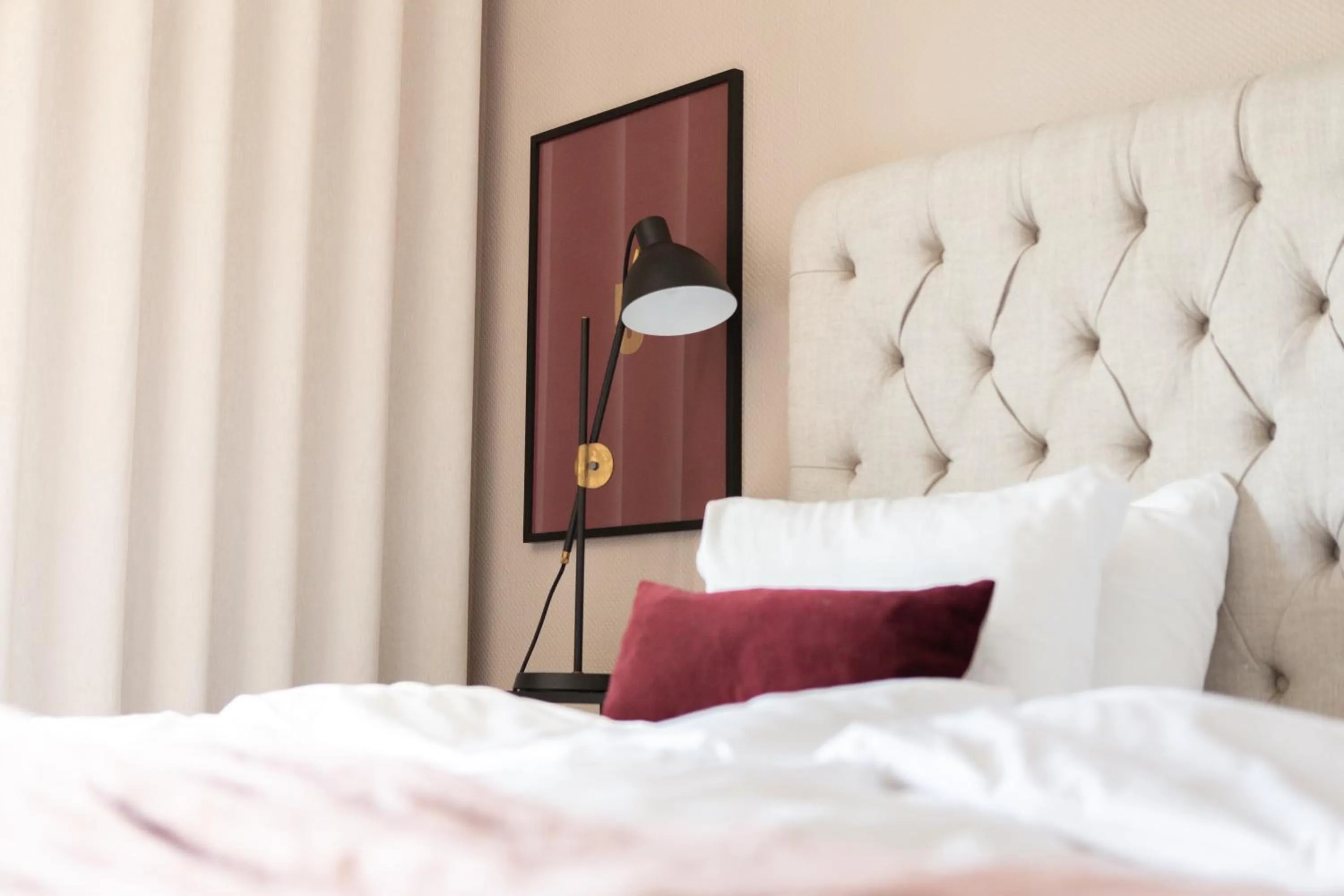 Decorative detail, Bed in Hotell Bogesund