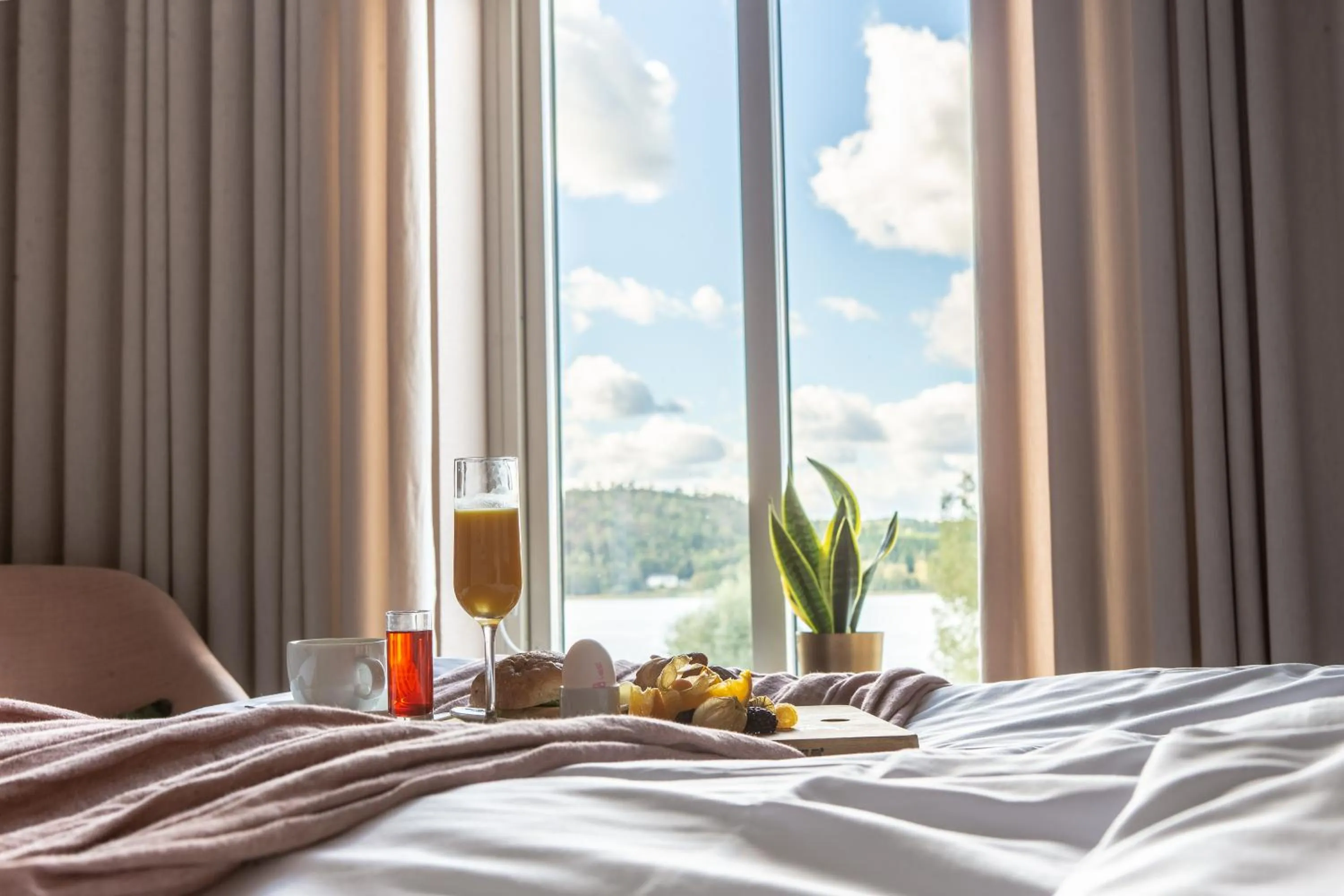 Decorative detail, Bed in Hotell Bogesund