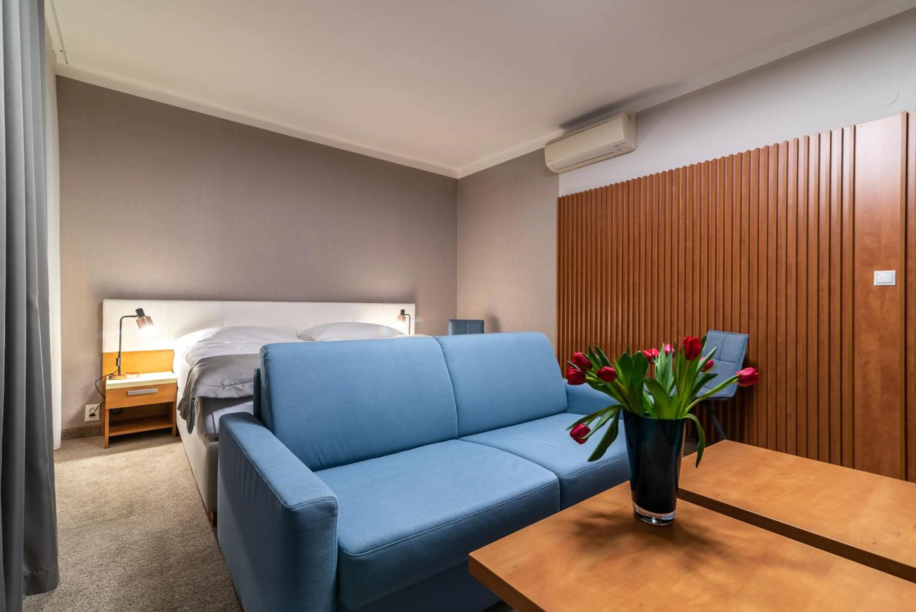 Living room, Bed in Hotel Karpatia