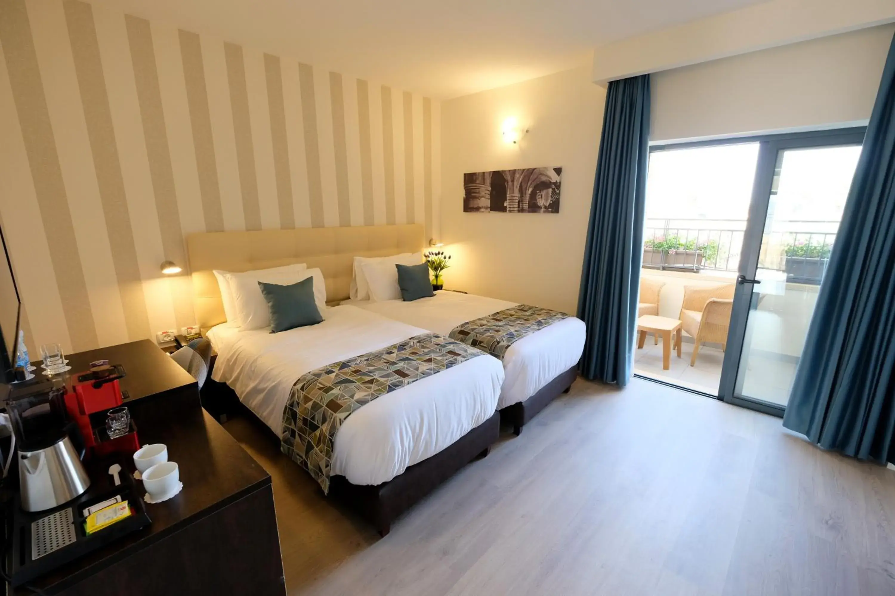 Superior Twin Bedroom with Balcony in Tantur Hills Hotel - Jerusalem Superior Twin Bedroom with Balcony in Tantur Hills Hotel - Jerusalem