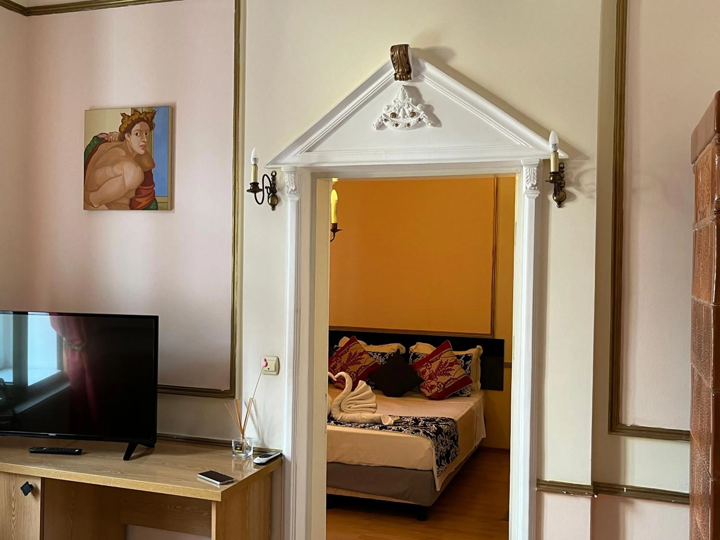 Bed in Hotel Michelangelo