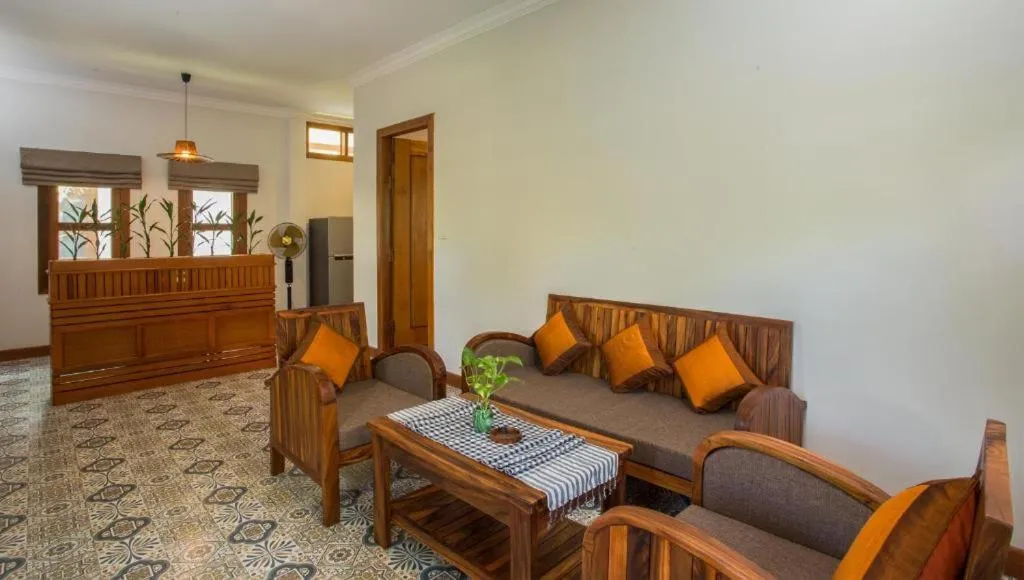 Living room in BB Angkor Green Resort