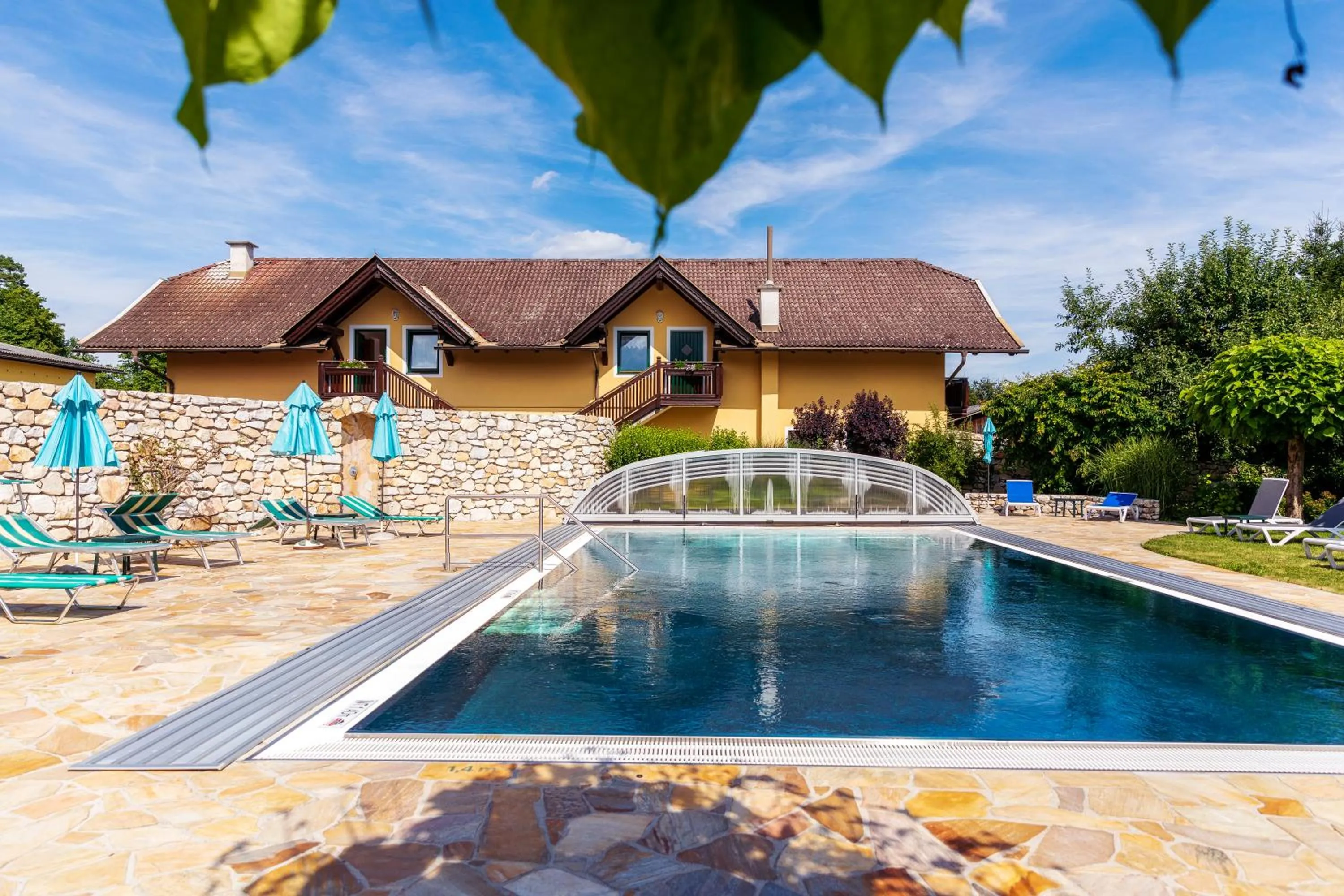 Pool view in Vitalhotel Marienhof