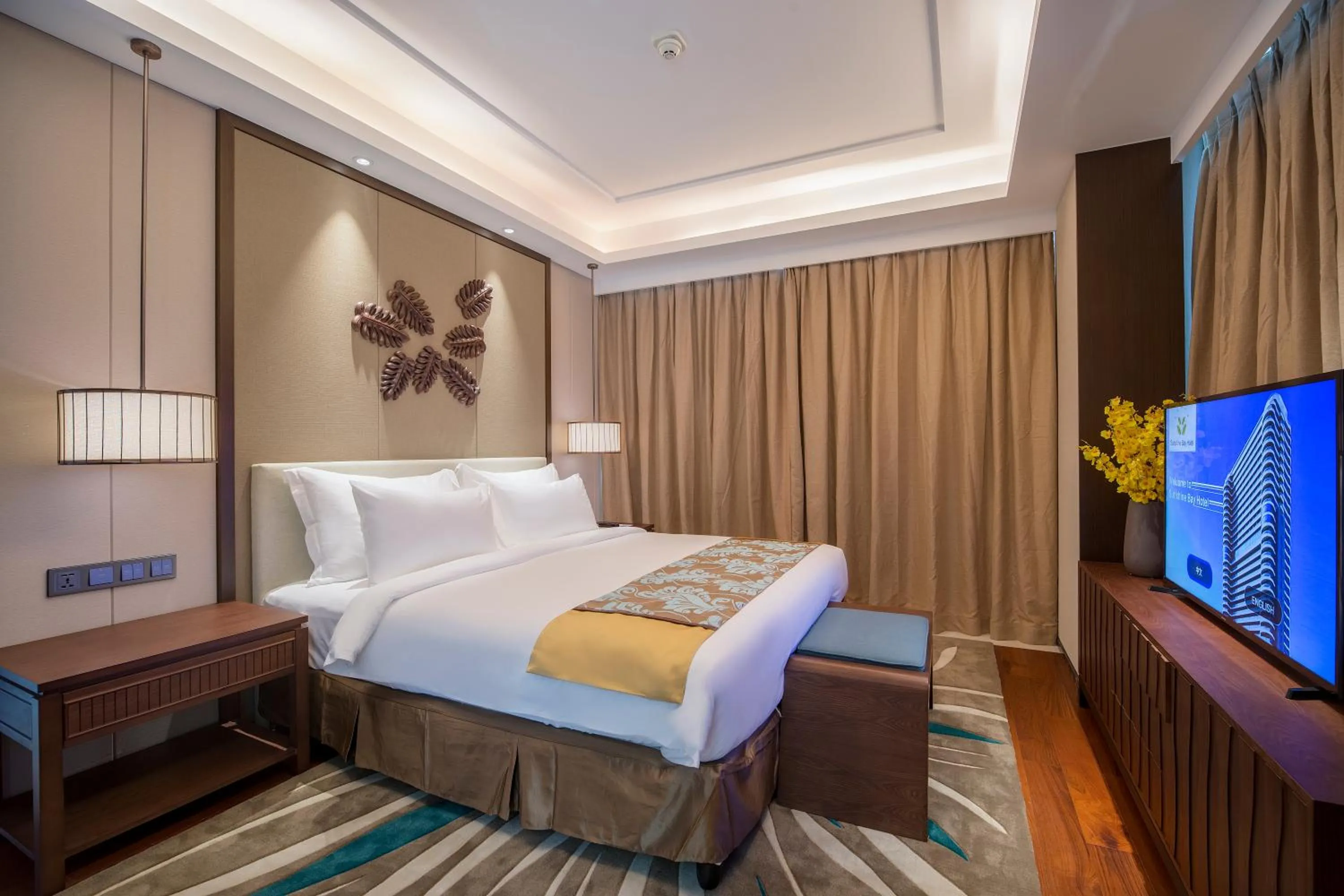 Bed in Jing Shang Hotel