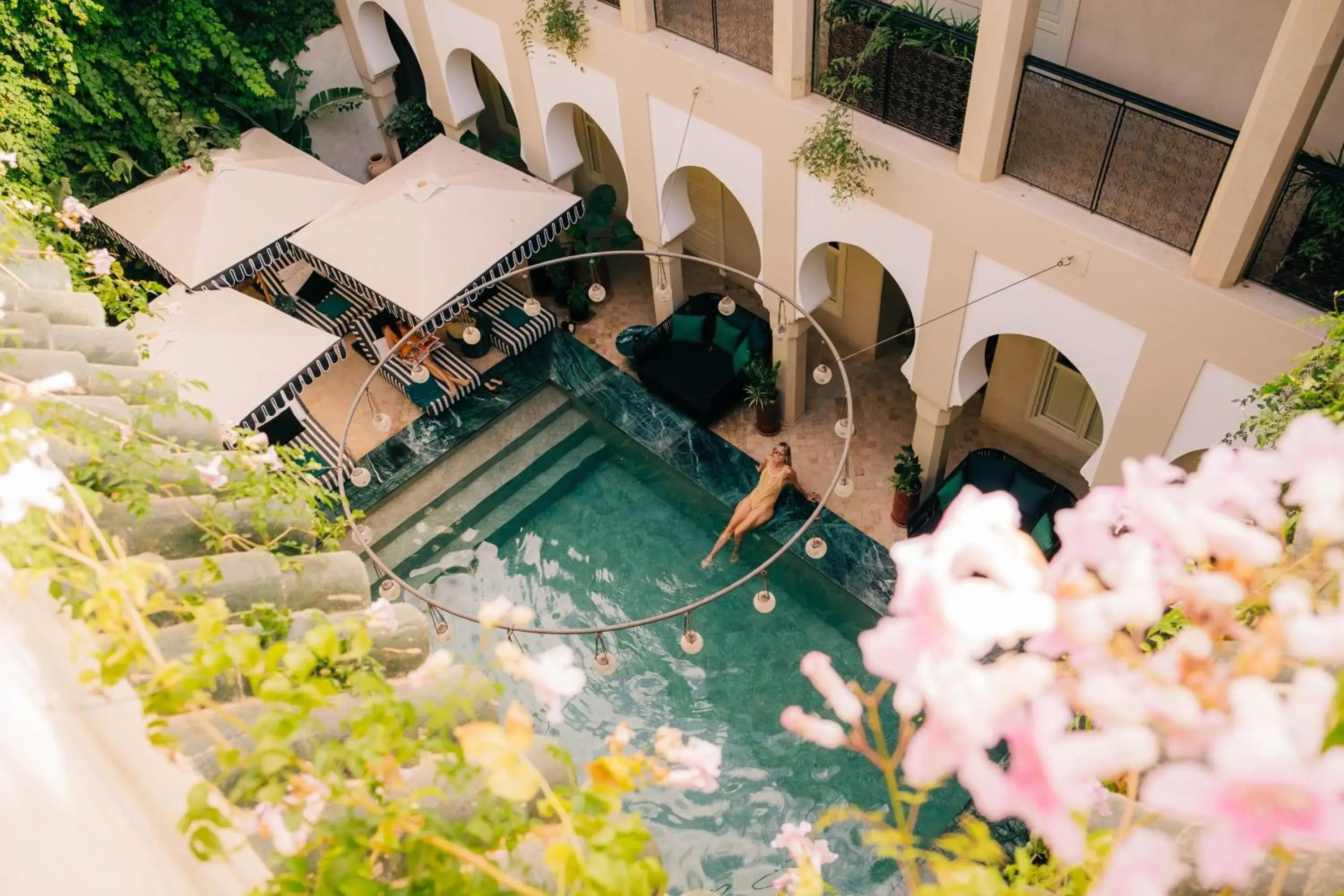 Pool view in Riad Nashira & Spa Pool view in Riad Nashira & Spa