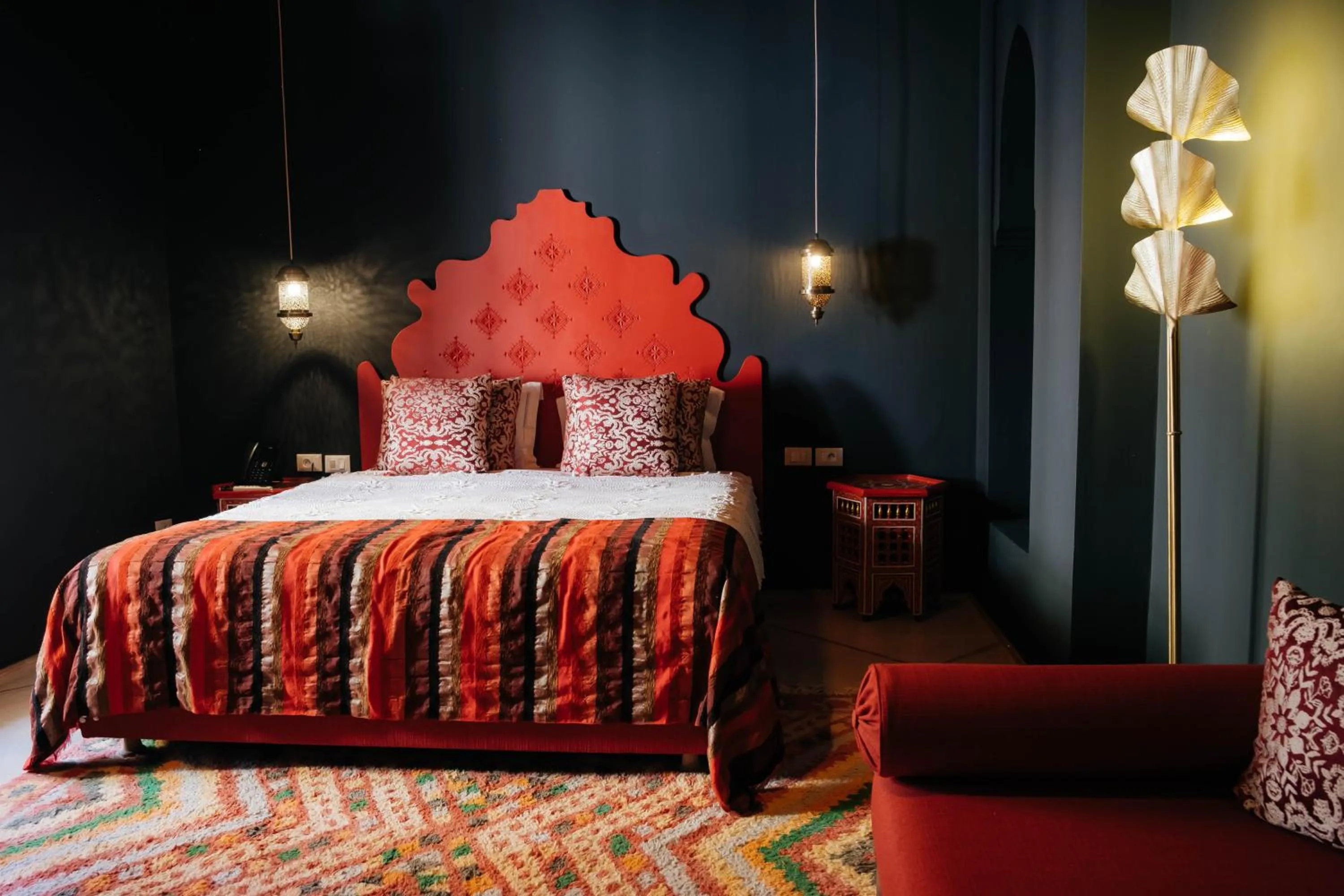 Bed in Riad Nashira & Spa