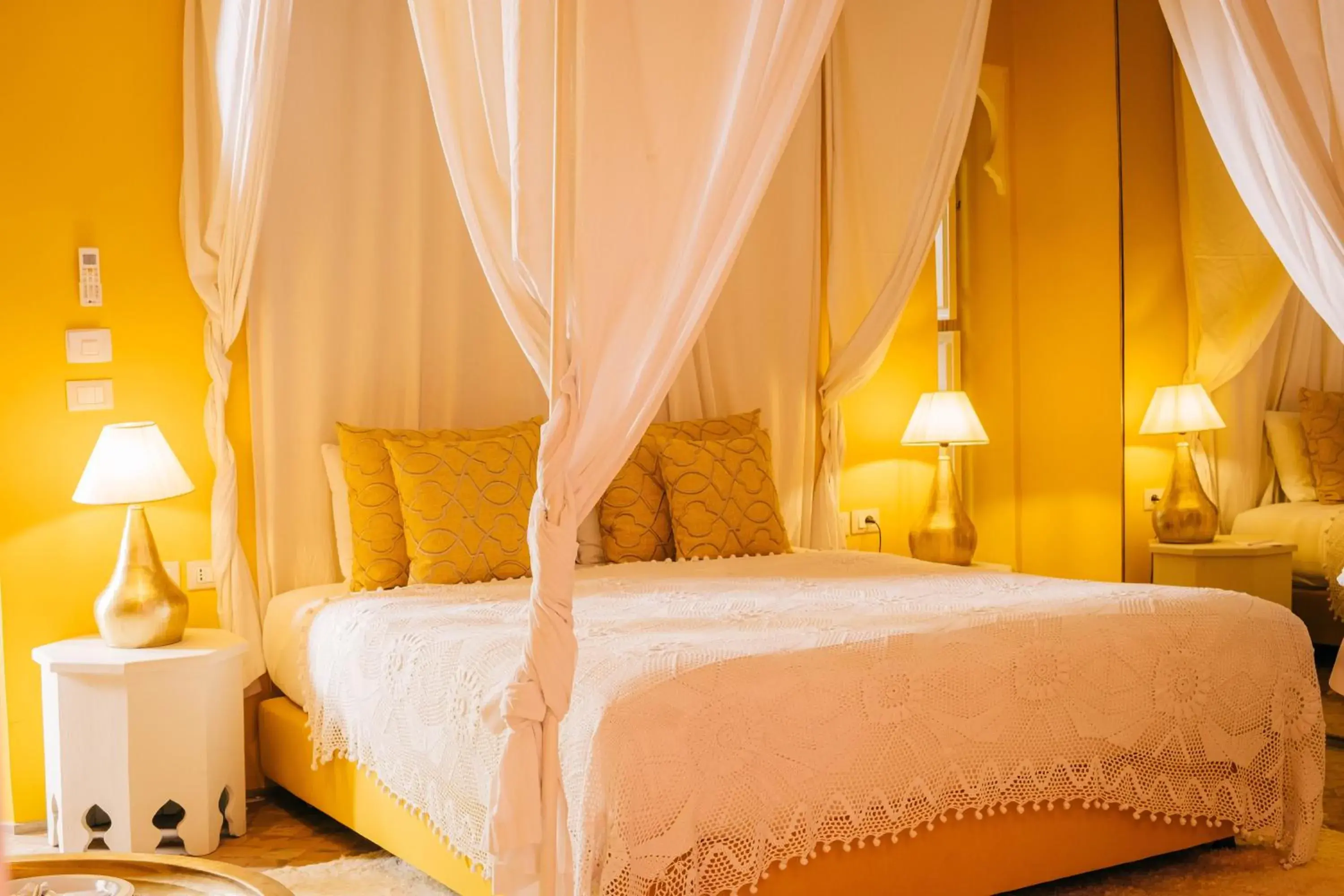 Bed in Riad Nashira & Spa Bed in Riad Nashira & Spa