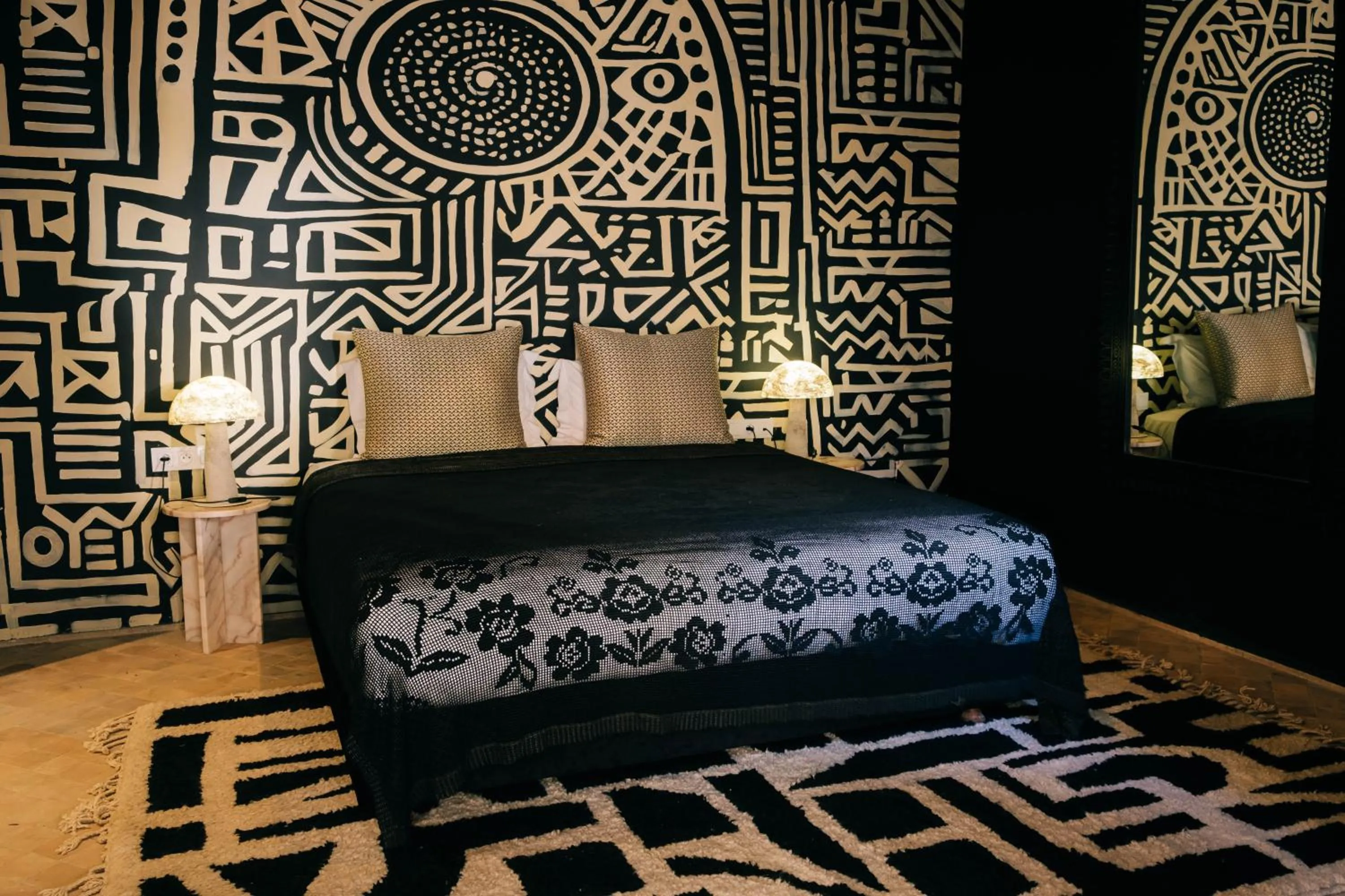 Bed in Riad Nashira & Spa