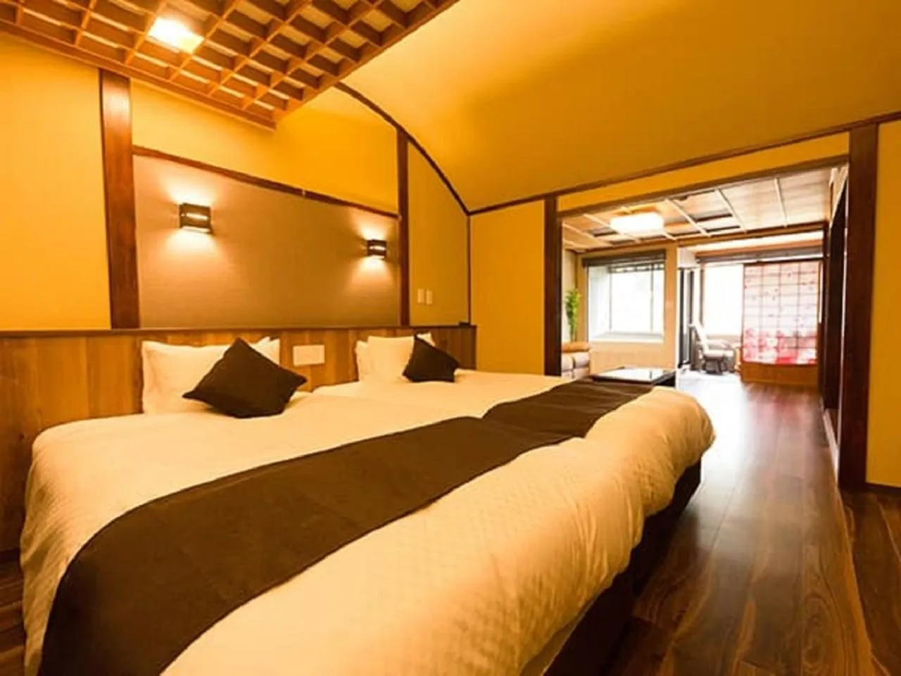Bed in LiVEMAX RESORT Kawaji