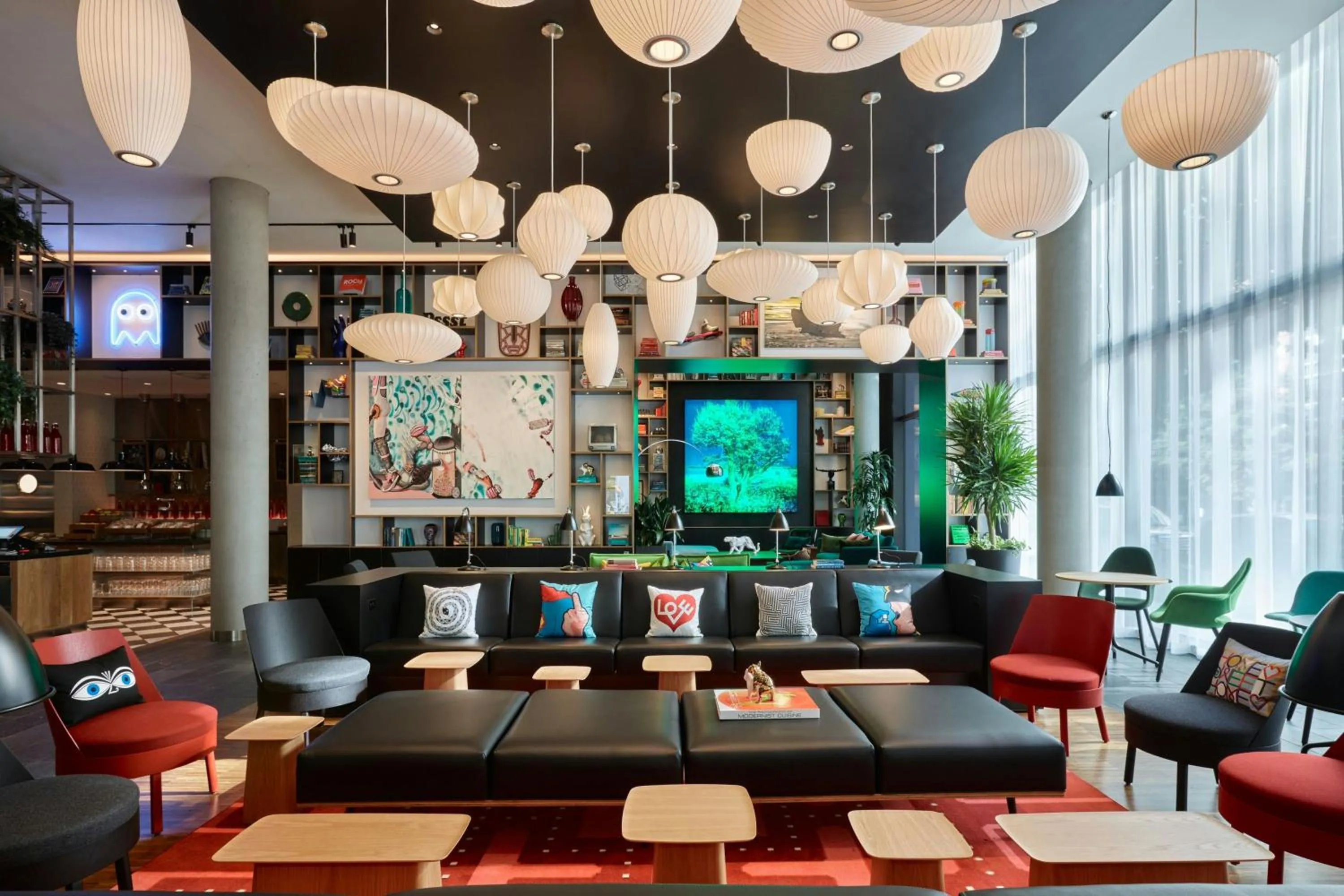Lobby or reception in citizenM Seattle South Lake