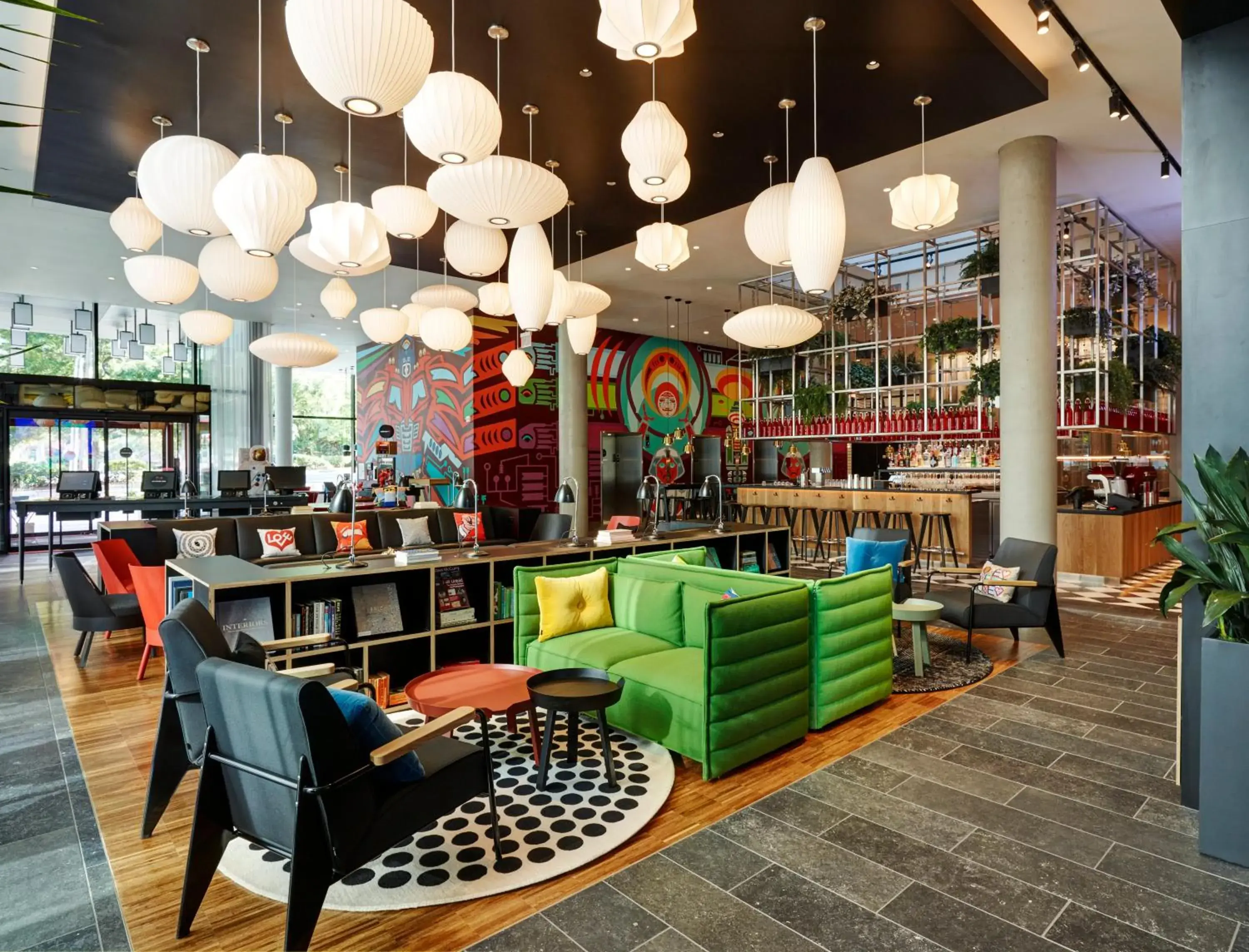 Lobby or reception in citizenM Seattle South Lake Union Lobby or reception in citizenM Seattle South Lake Union