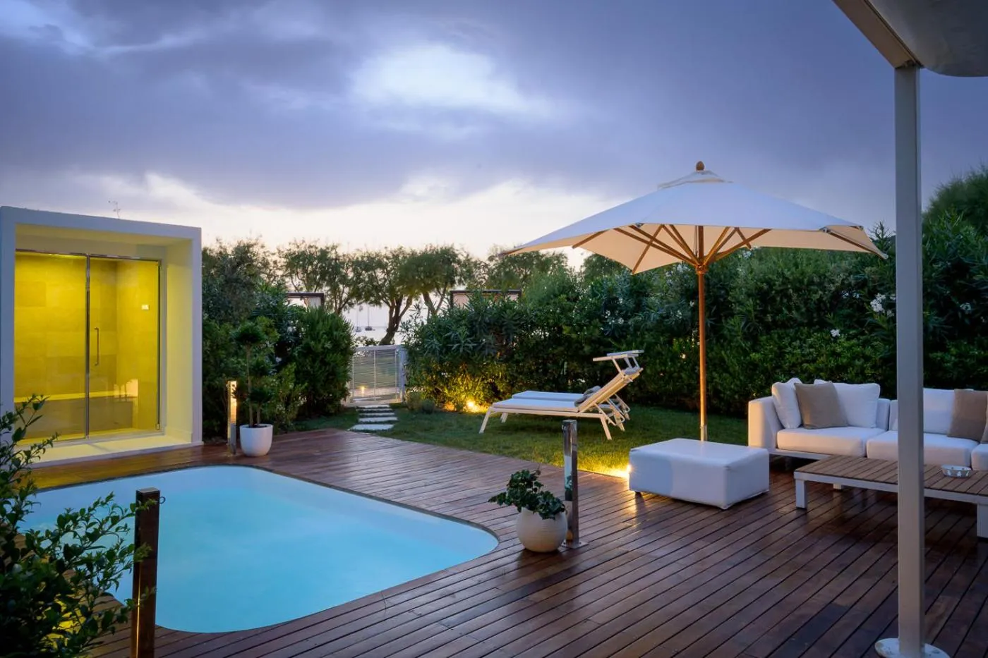 Garden view in Baia Bianca Suites