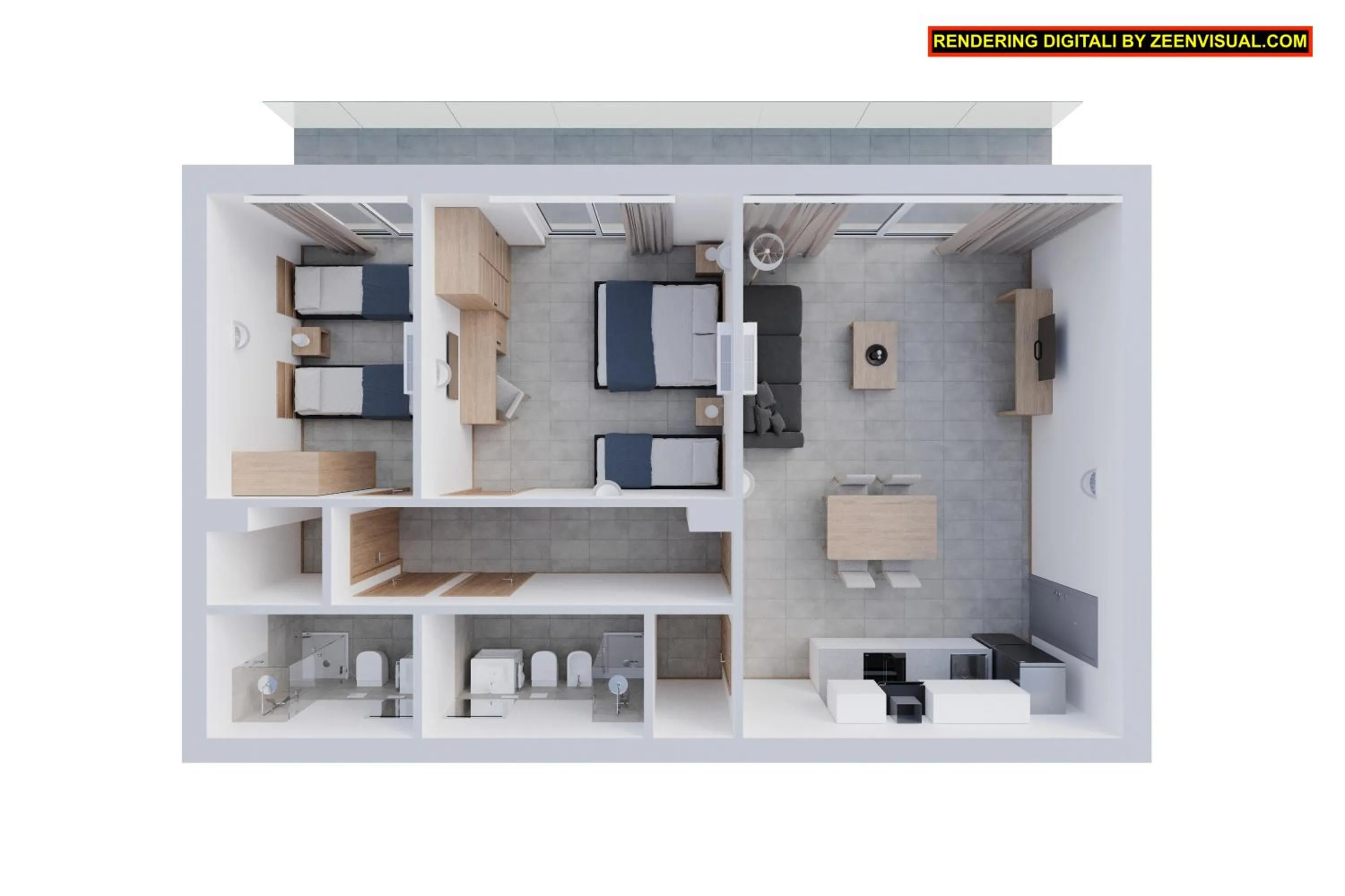 Floor plan in Hotel Delfino