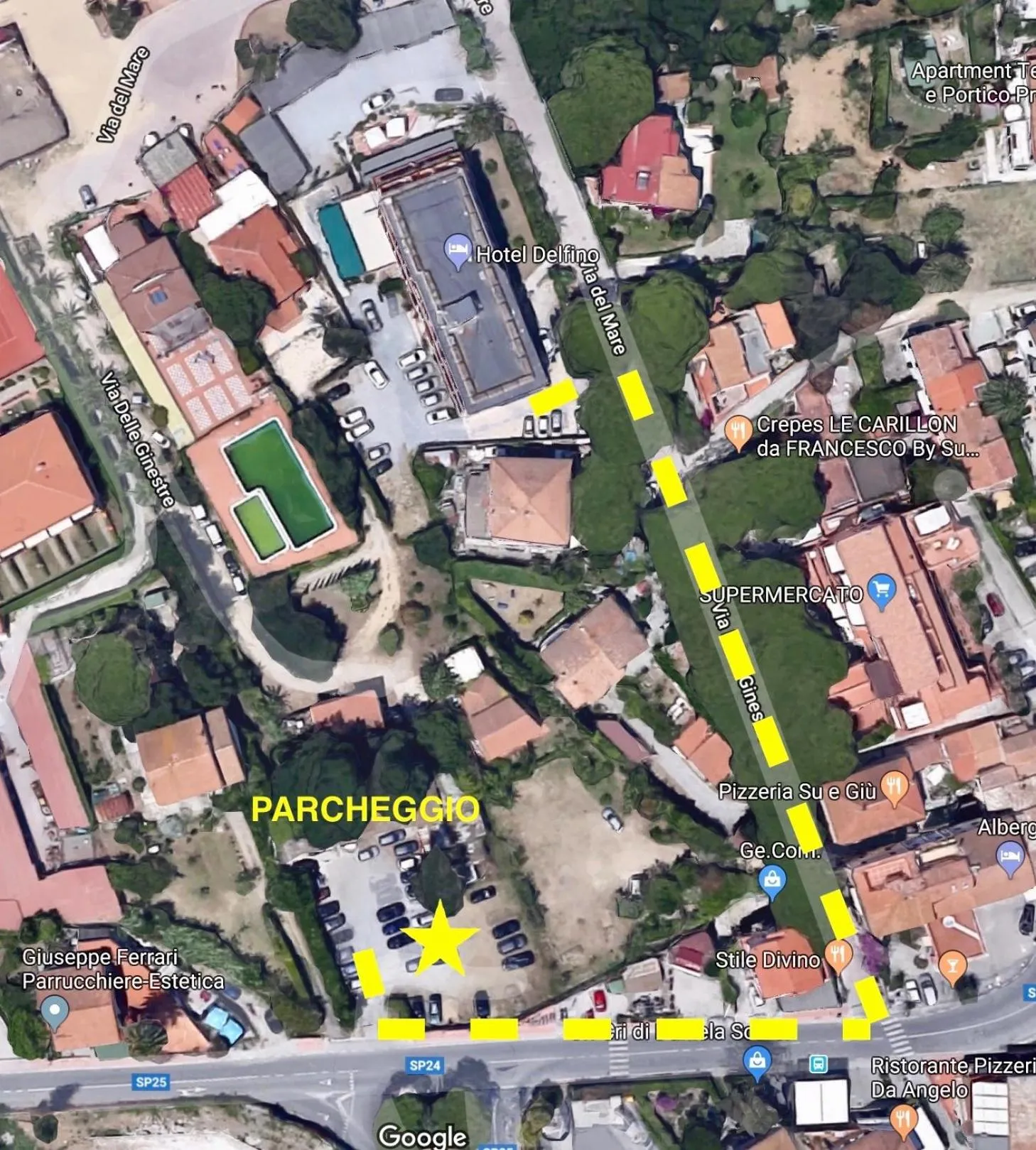 Bird's eye view in Hotel Delfino