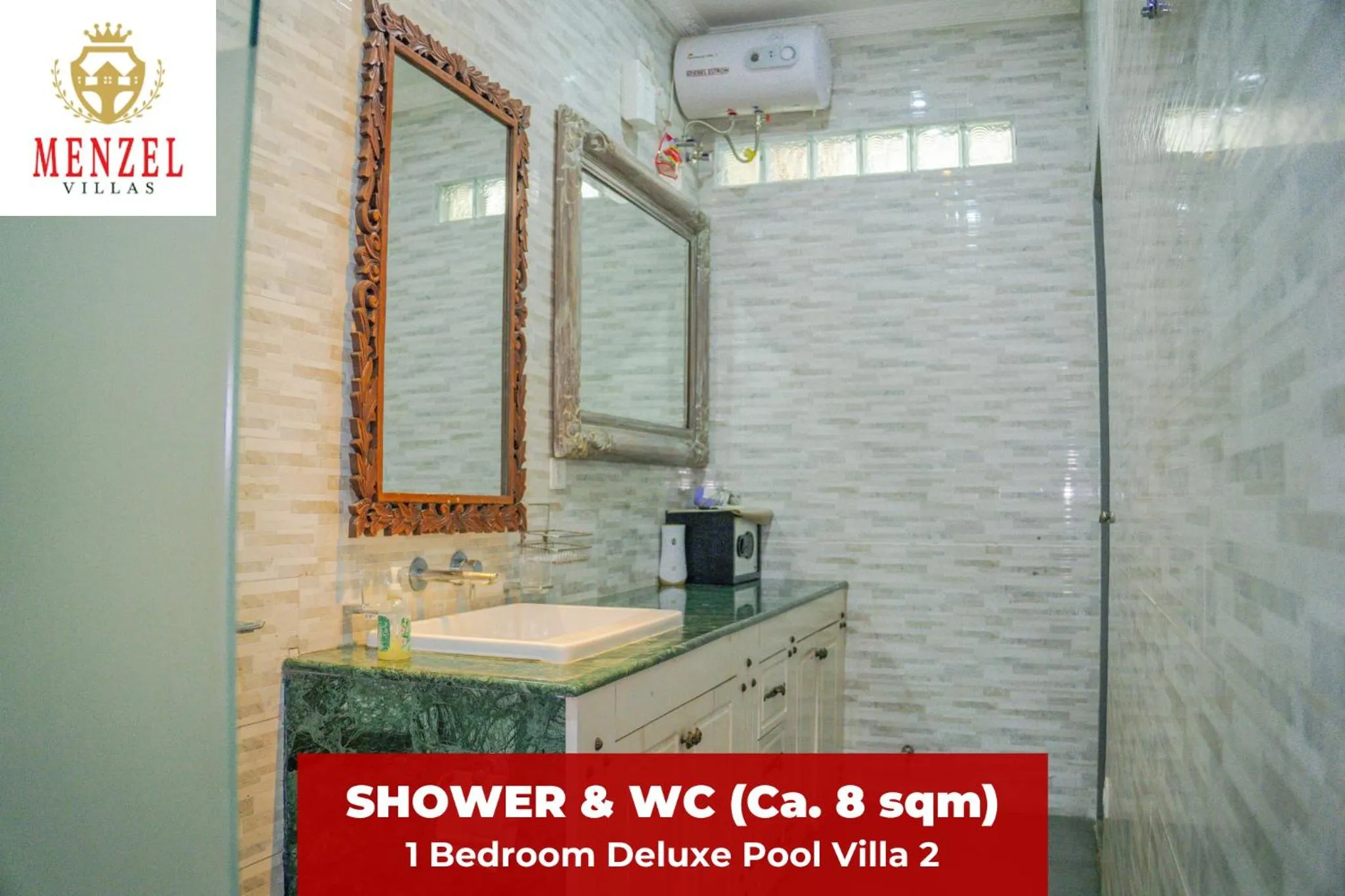 Shower in Menzel Villas Nusa Dua