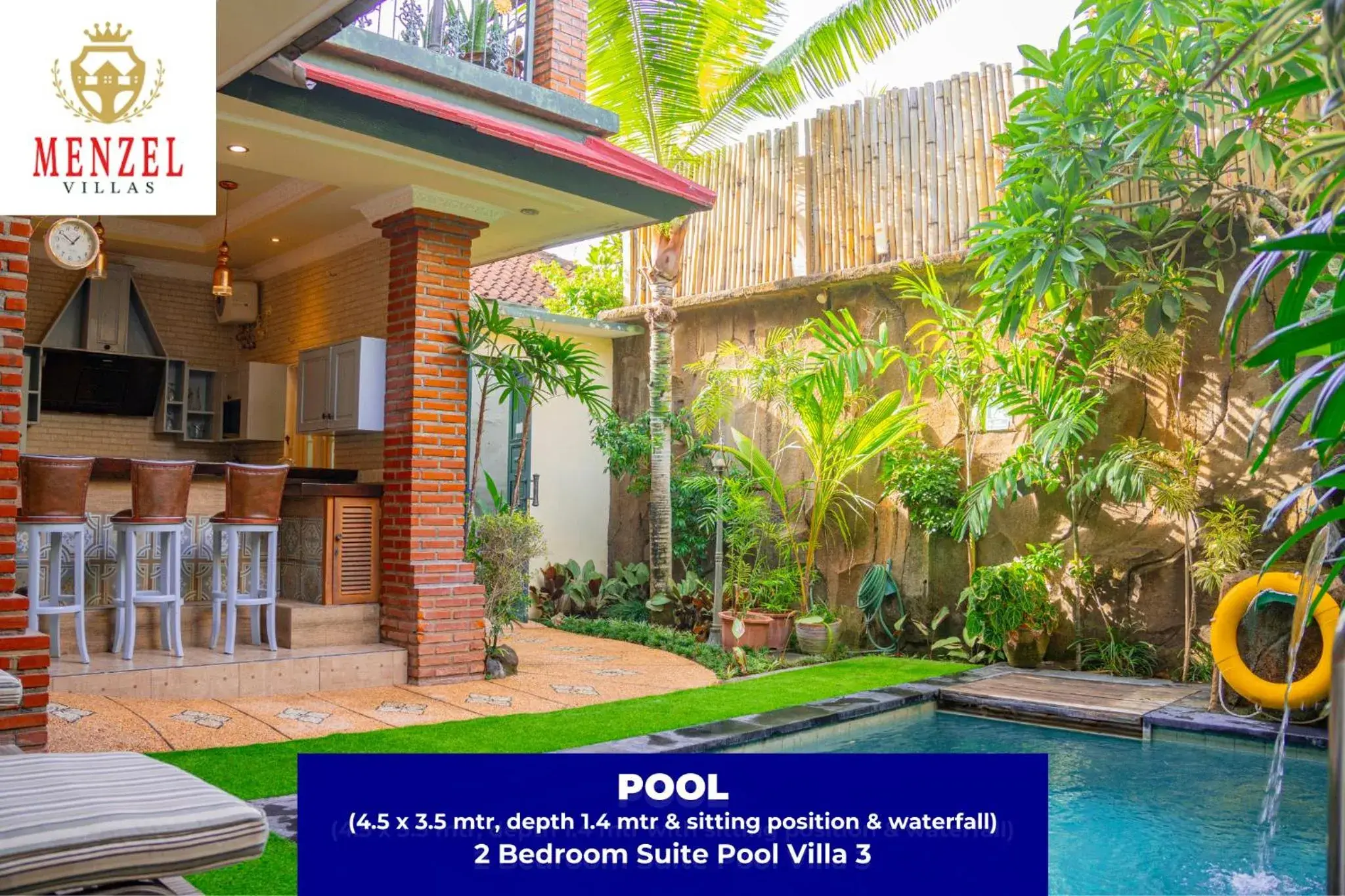 Pool view in Menzel Villas Nusa Dua Pool view in Menzel Villas Nusa Dua