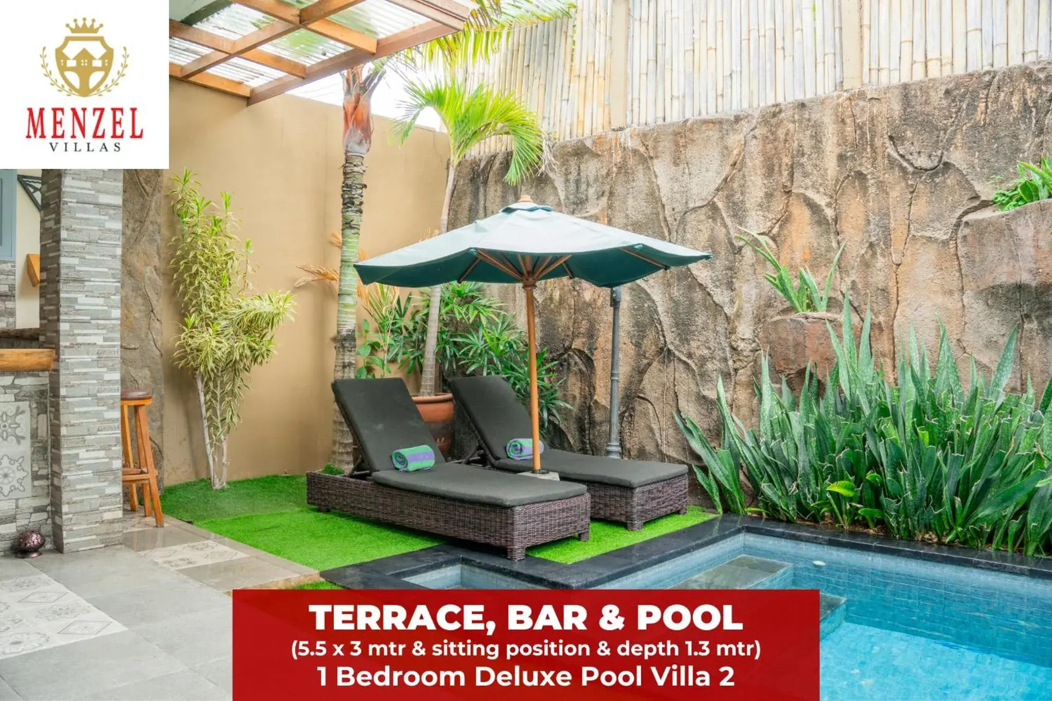 Balcony/Terrace in Menzel Villas Nusa Dua Balcony/Terrace in Menzel Villas Nusa Dua