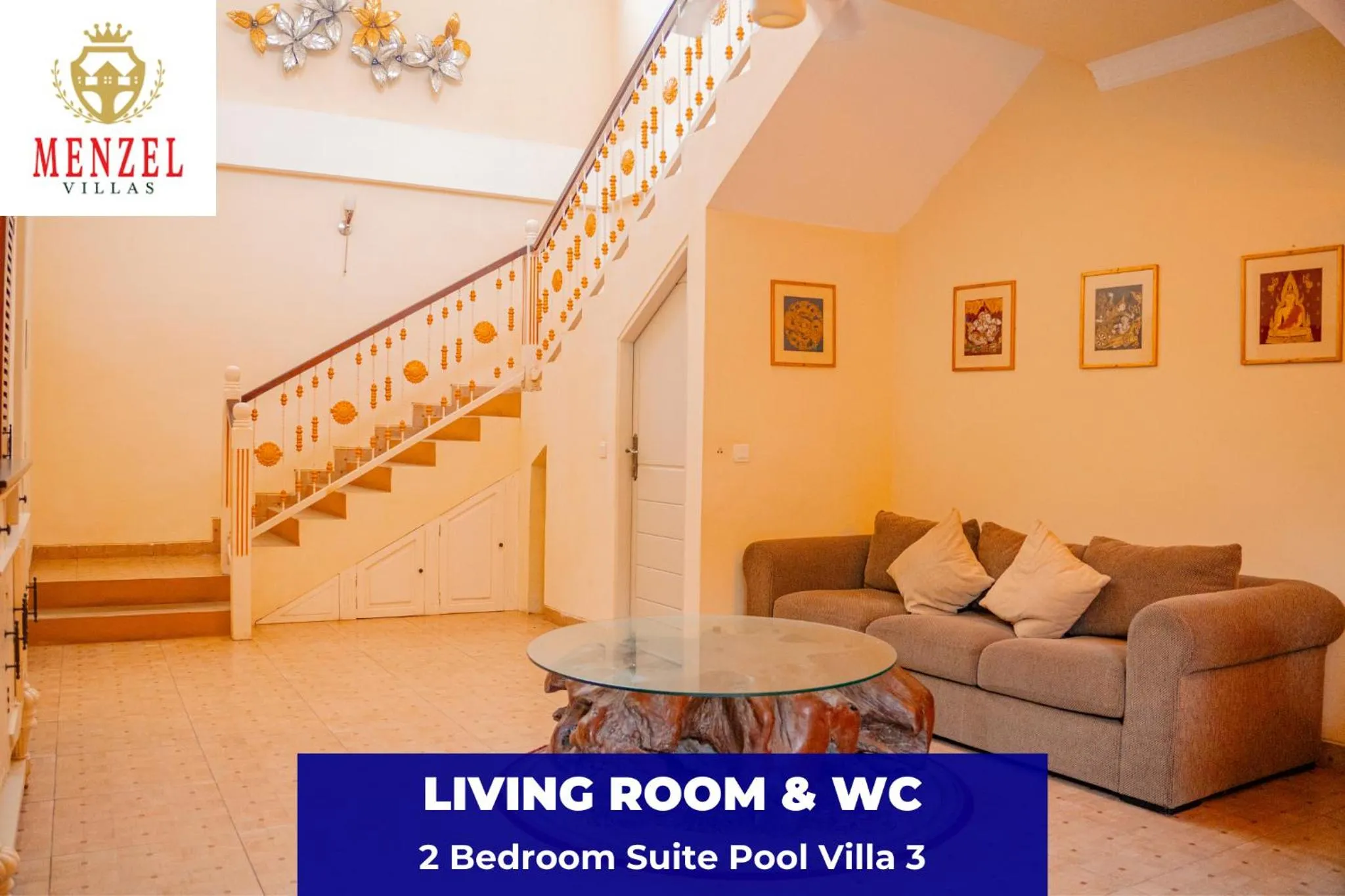 Living room in Menzel Villas Nusa Dua