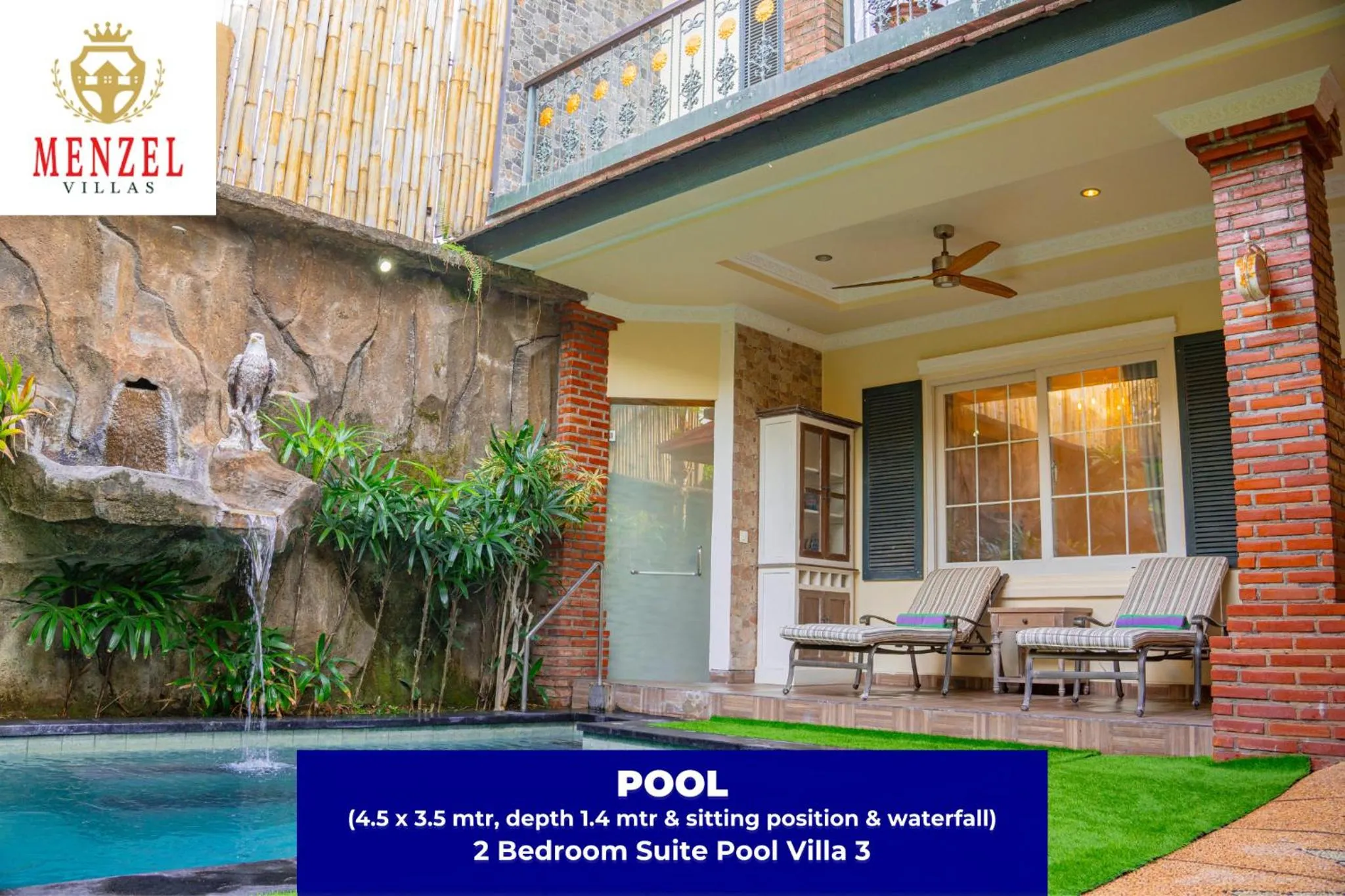 Pool view in Menzel Villas Nusa Dua