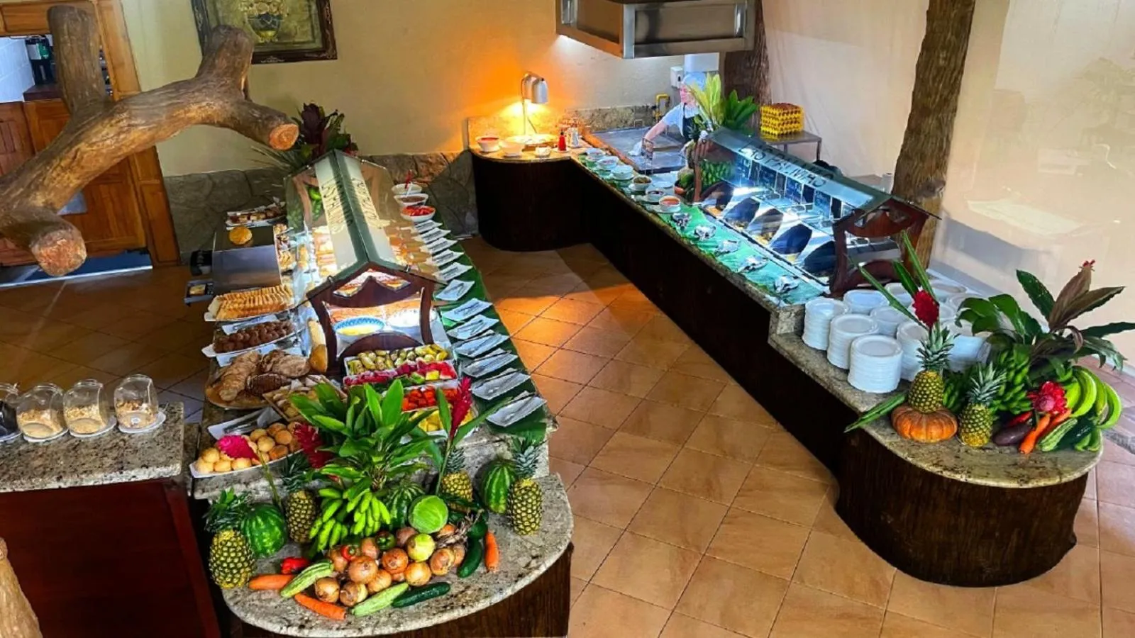 Buffet breakfast in Hotel Los Lagos Spa & Resort