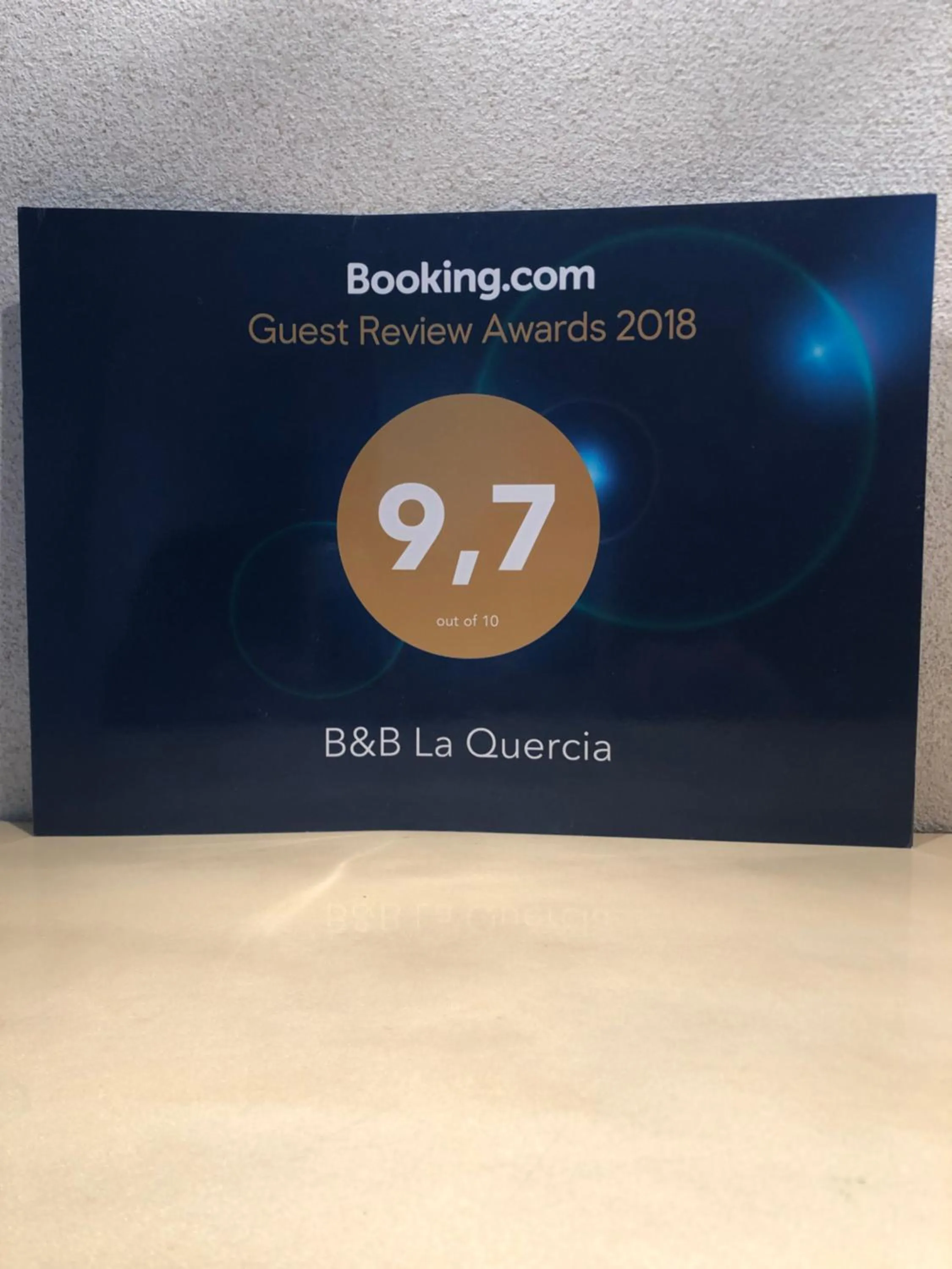 Certificate/Award in B&B La Quercia