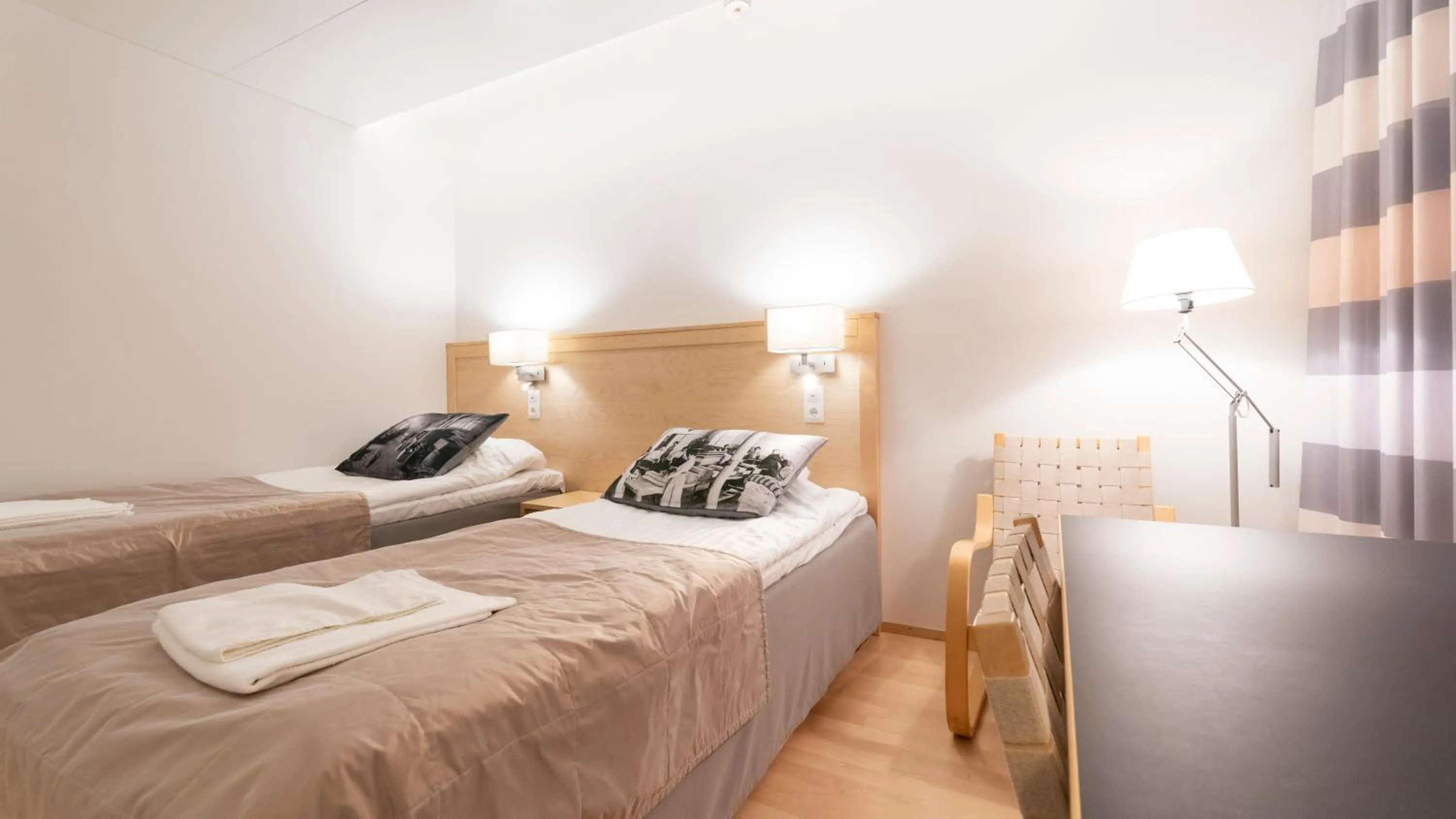 Bed in Kokoushotelli Murikanranta